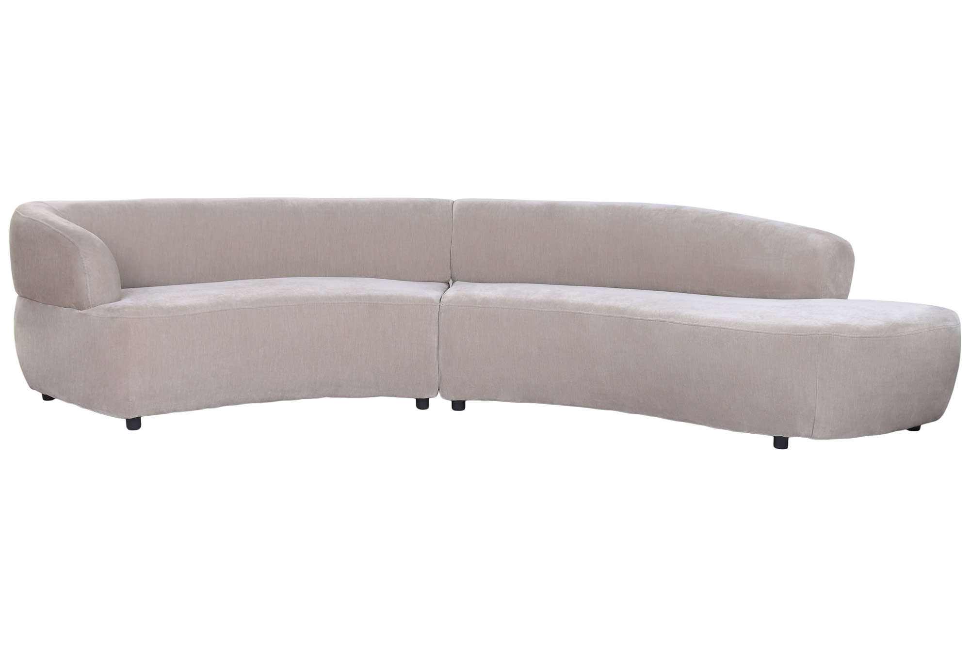 SOFA MADERA POLIESTER 353X100X66 GRIS