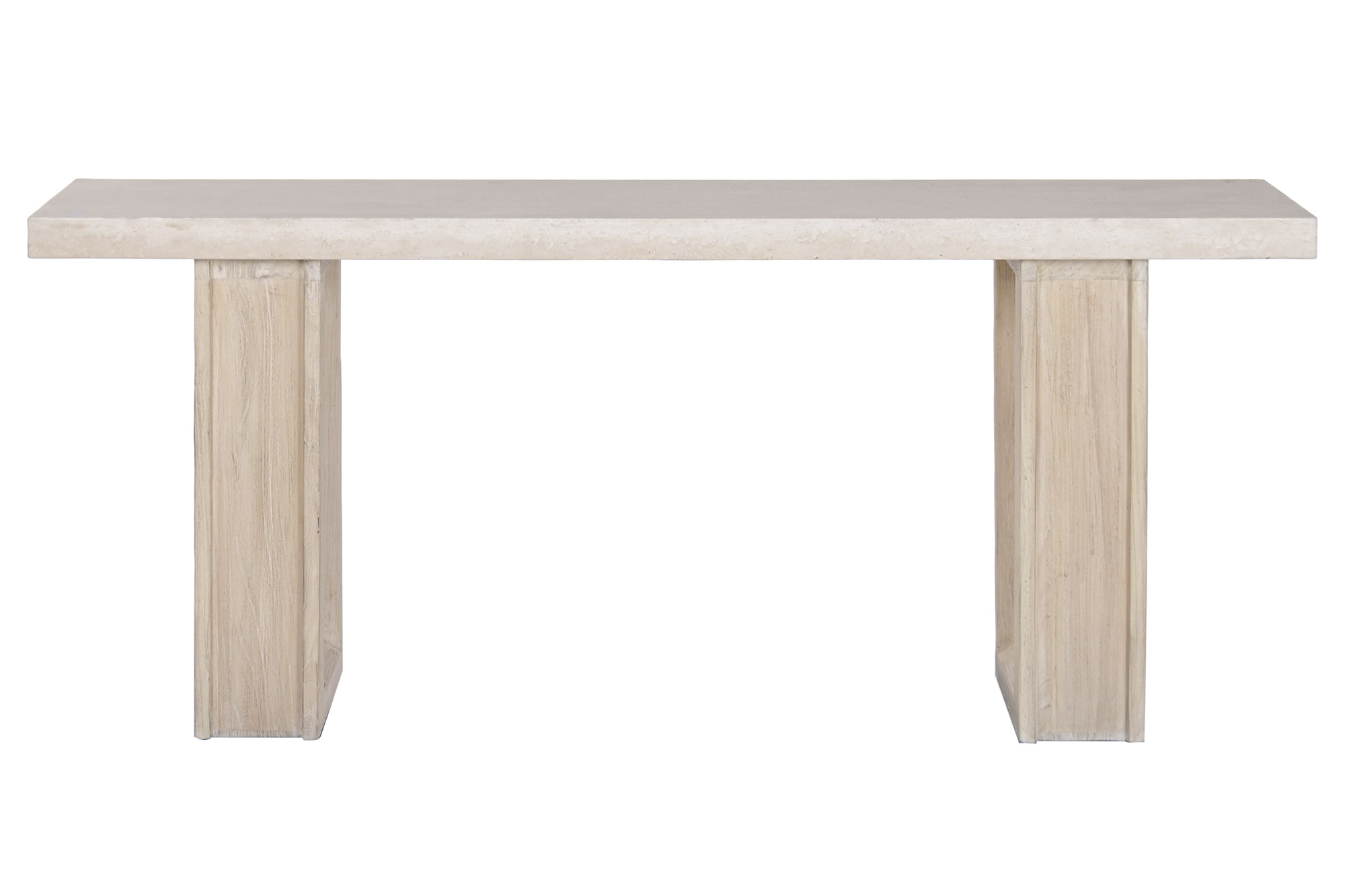 CONSOLA OLMO MARMOL TRAVERTINO 180X38X76 BEIGE