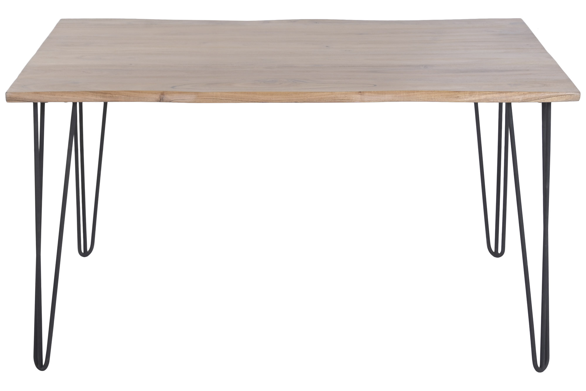 MESA COMEDOR ACACIA METAL 140X90,5X76 MARRON