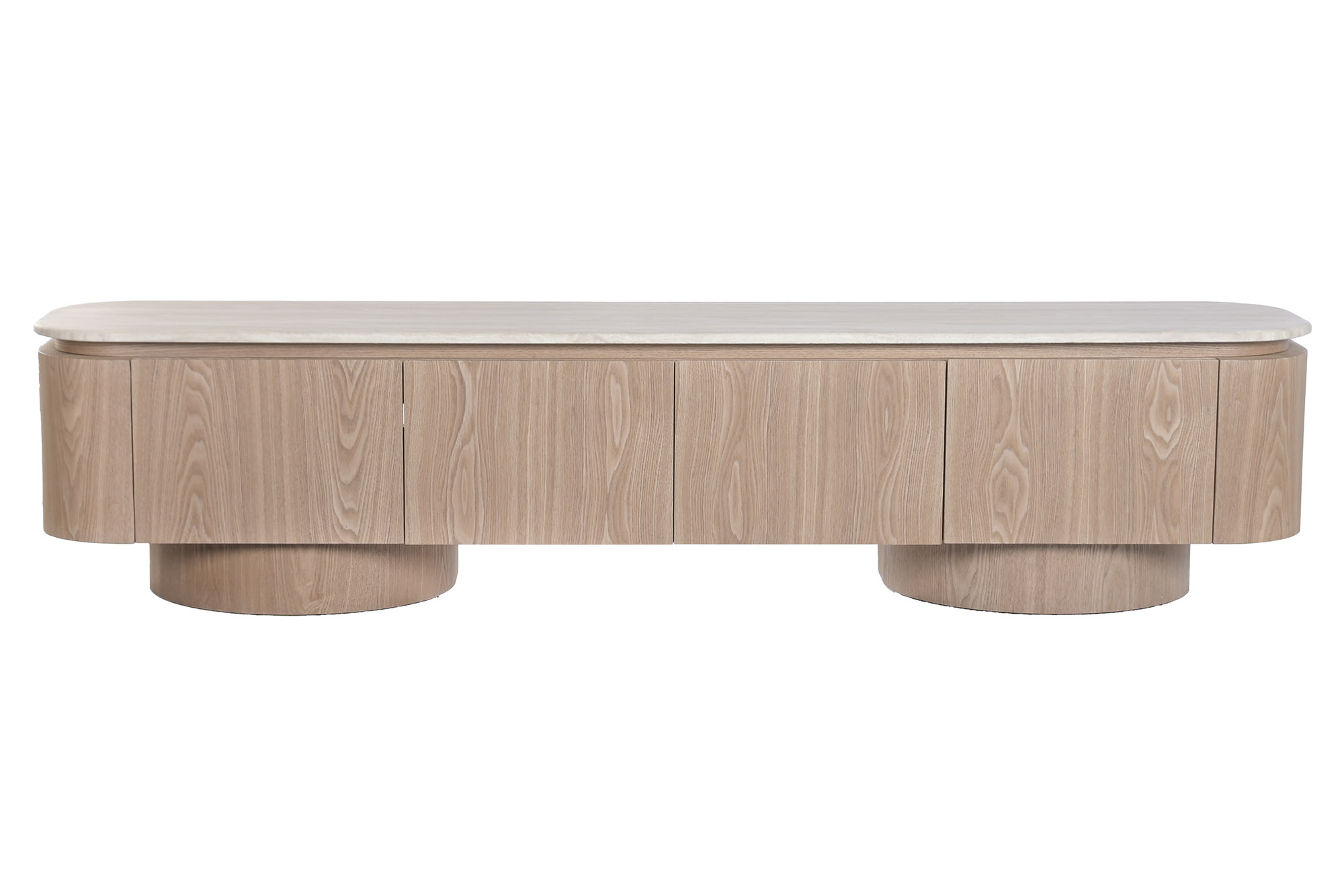 MUEBLE TV MDF GRANITO 200X40X45 MARRON CLARO