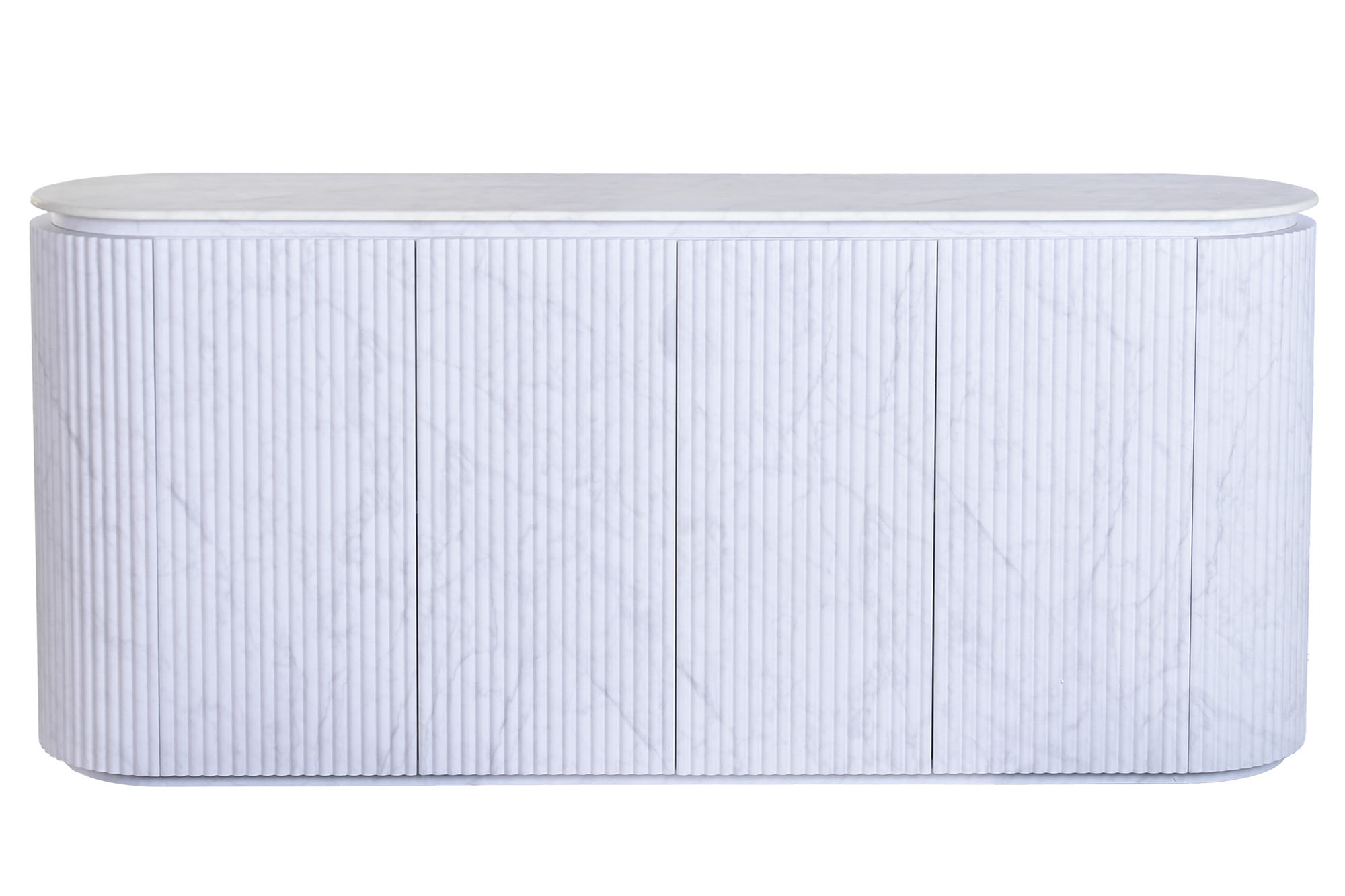 BUFFET MDF GRANITO 180X40X85 SIMIL MARMOL BLANCO