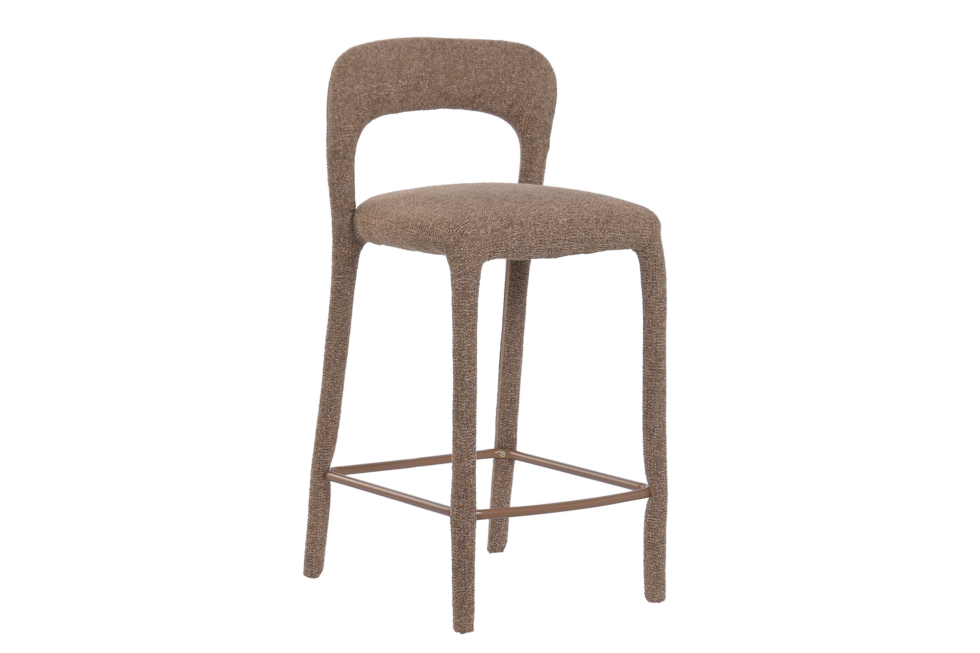 TABURETE METAL POLIESTER 45X48,5X92,5 TERRACOTA