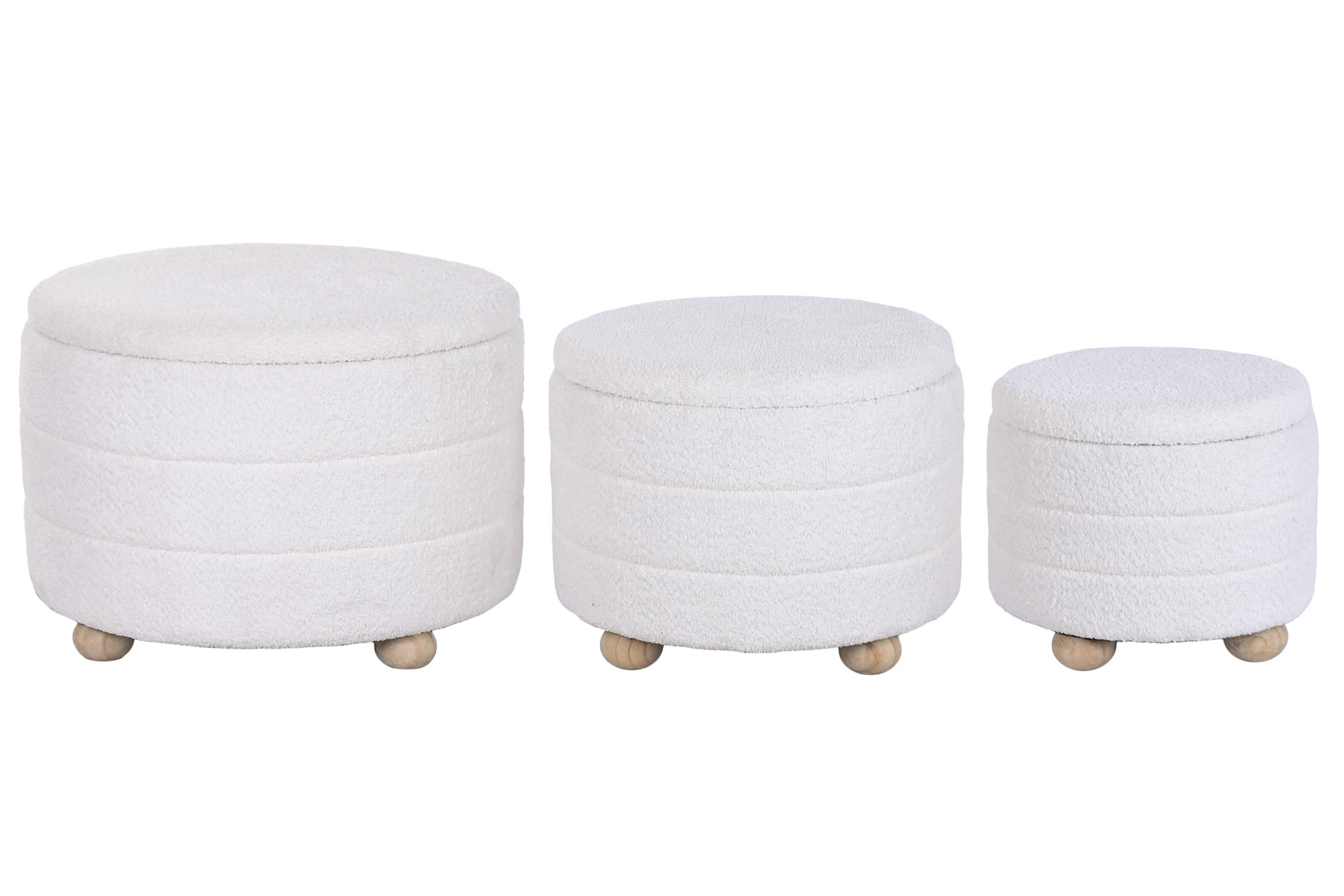 REPOSAPIES SET 3 POLIESTER 62X62X43 ALMACENAJE INT