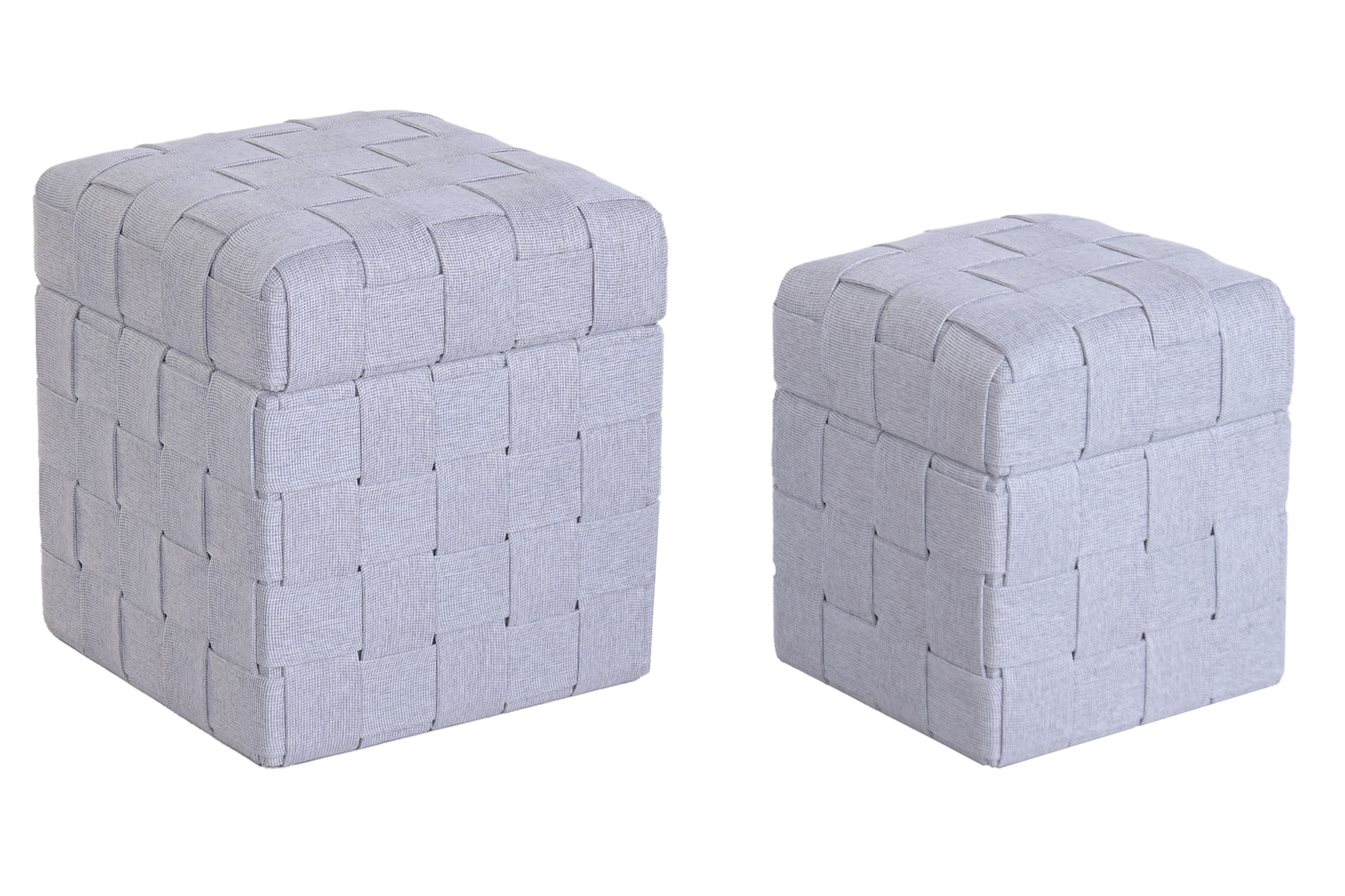 REPOSAPIES SET 2 POLIESTER 40X40X43 CON TAPA
