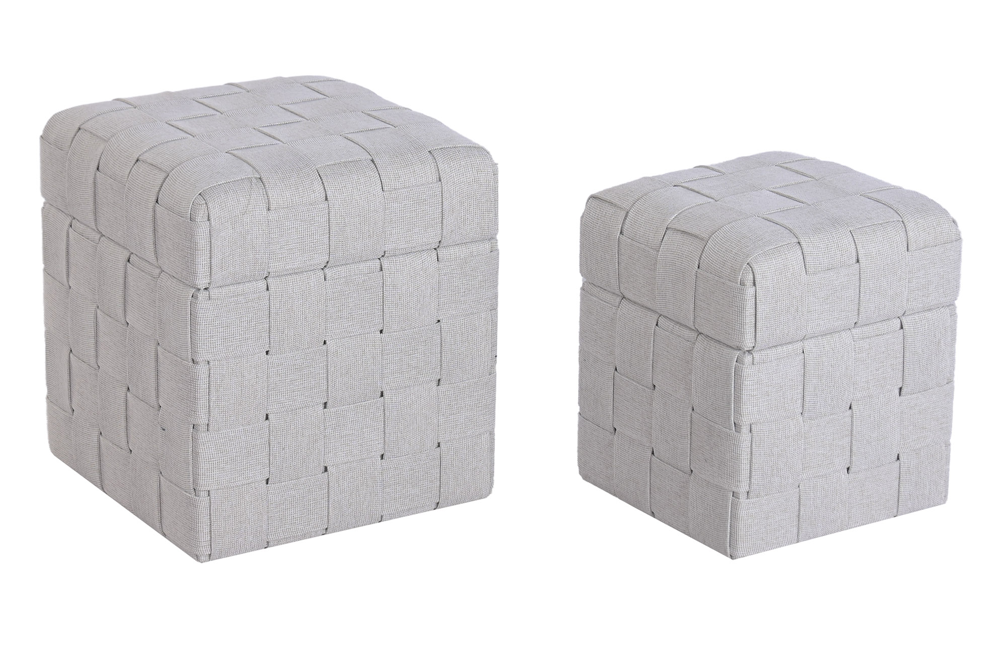 REPOSAPIES SET 2 POLIESTER 40X40X43 CON TAPA
