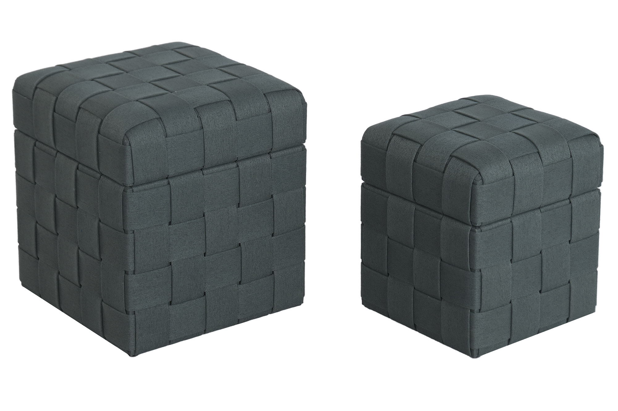 REPOSAPIES SET 2 POLIESTER 40X40X43 CON TAPA