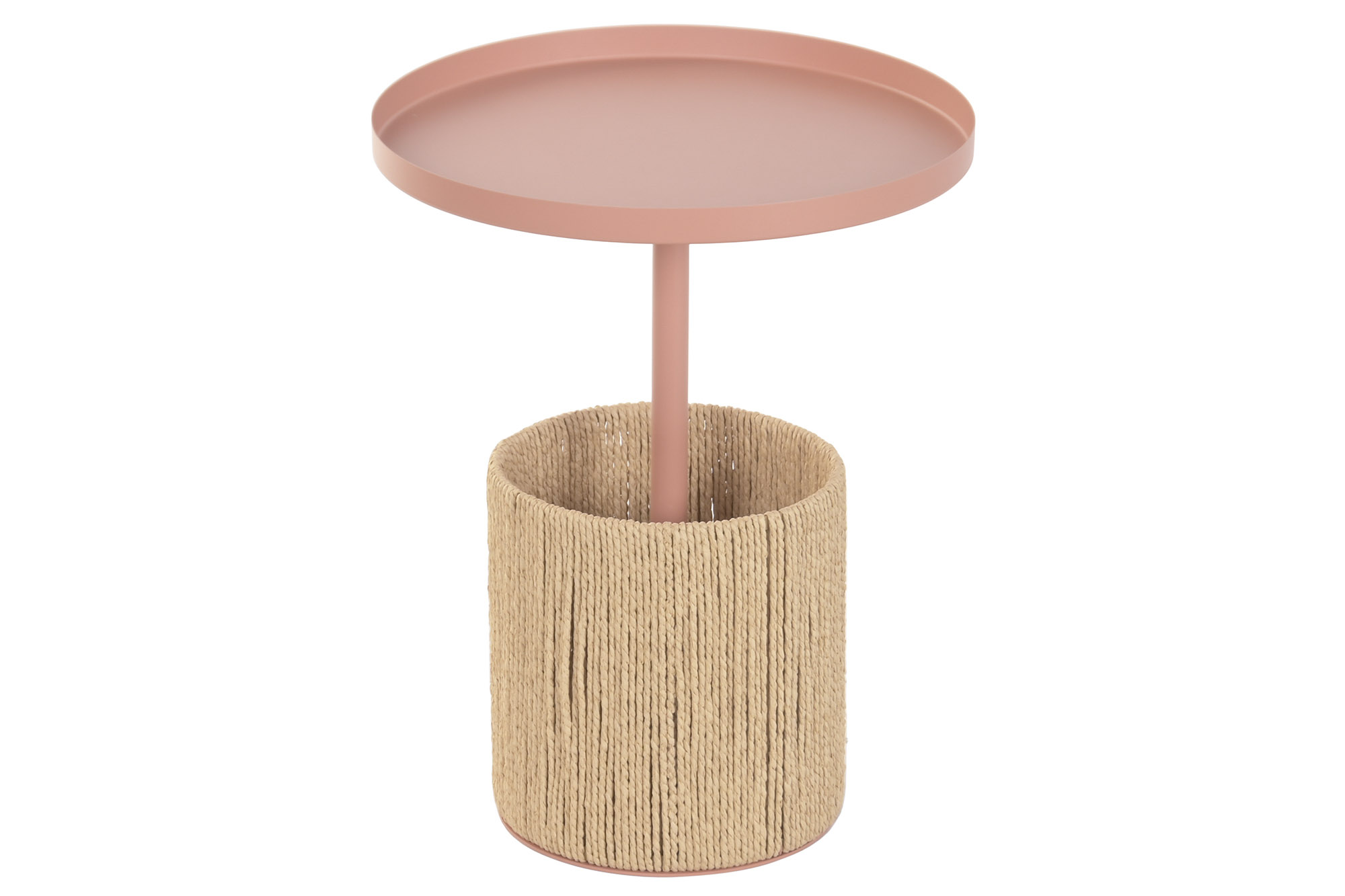 MESITA AUXILIAR HIERRO FIBRA 40X40X50 NATURAL