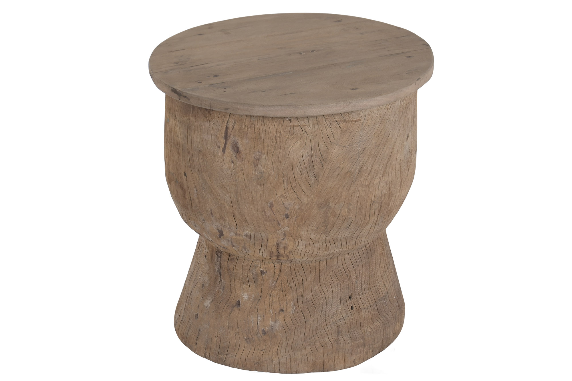 MESITA AUXILIAR MADERA RECICLADA 44X44X38