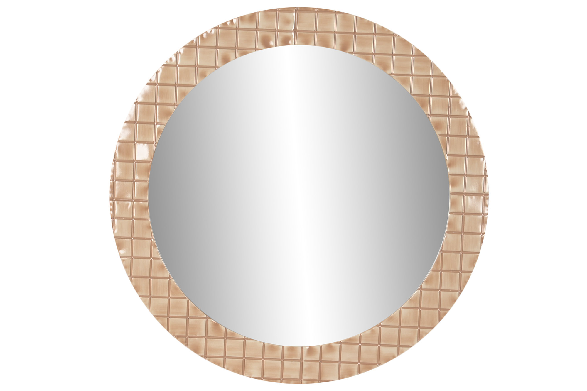 ESPEJO METAL 78X4X78 MOSAICO MARRON