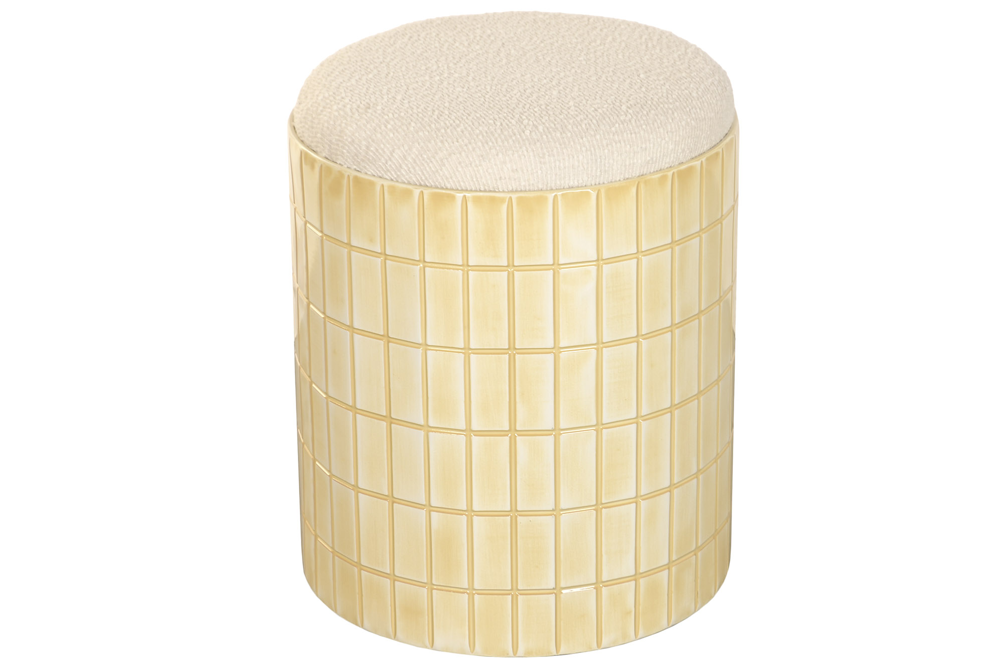 REPOSAPIES METAL POLIESTER 37X37X45 MOSAICO CREMA