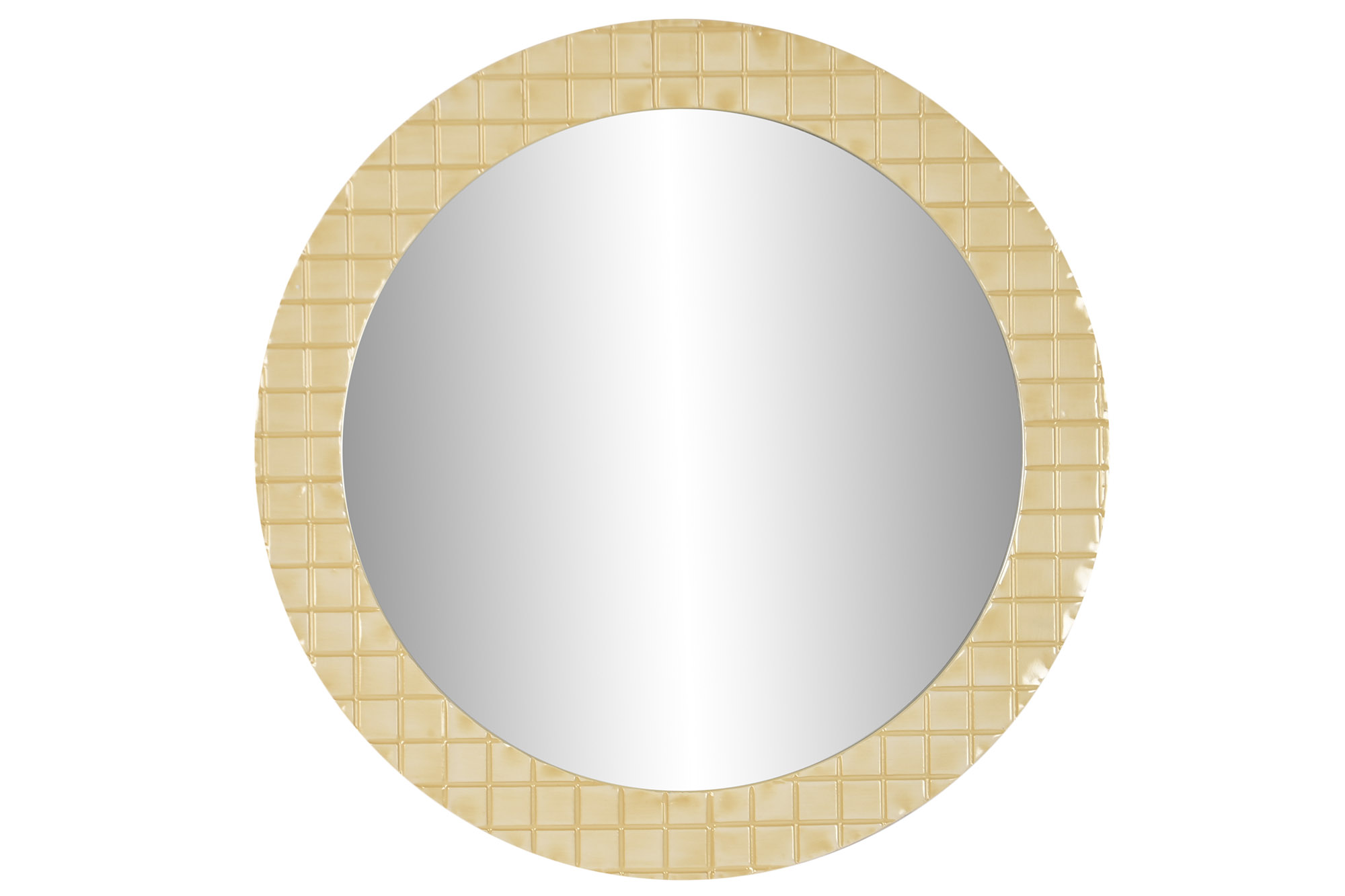 ESPEJO METAL 78X4X77,5 MOSAICO CREMA