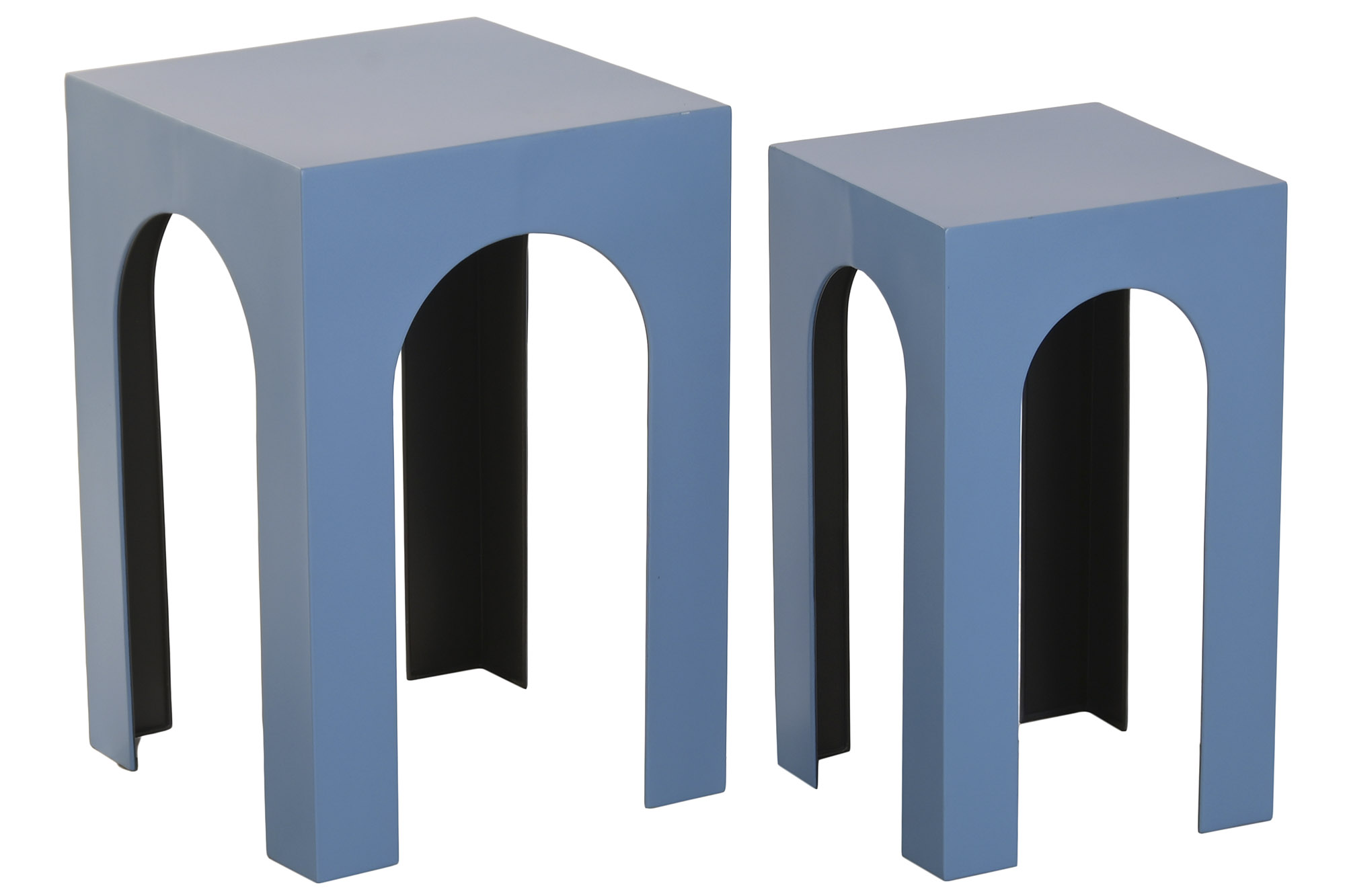 MESITA AUXILIAR SET 2 METAL 40X40X58 ARCO AZUL