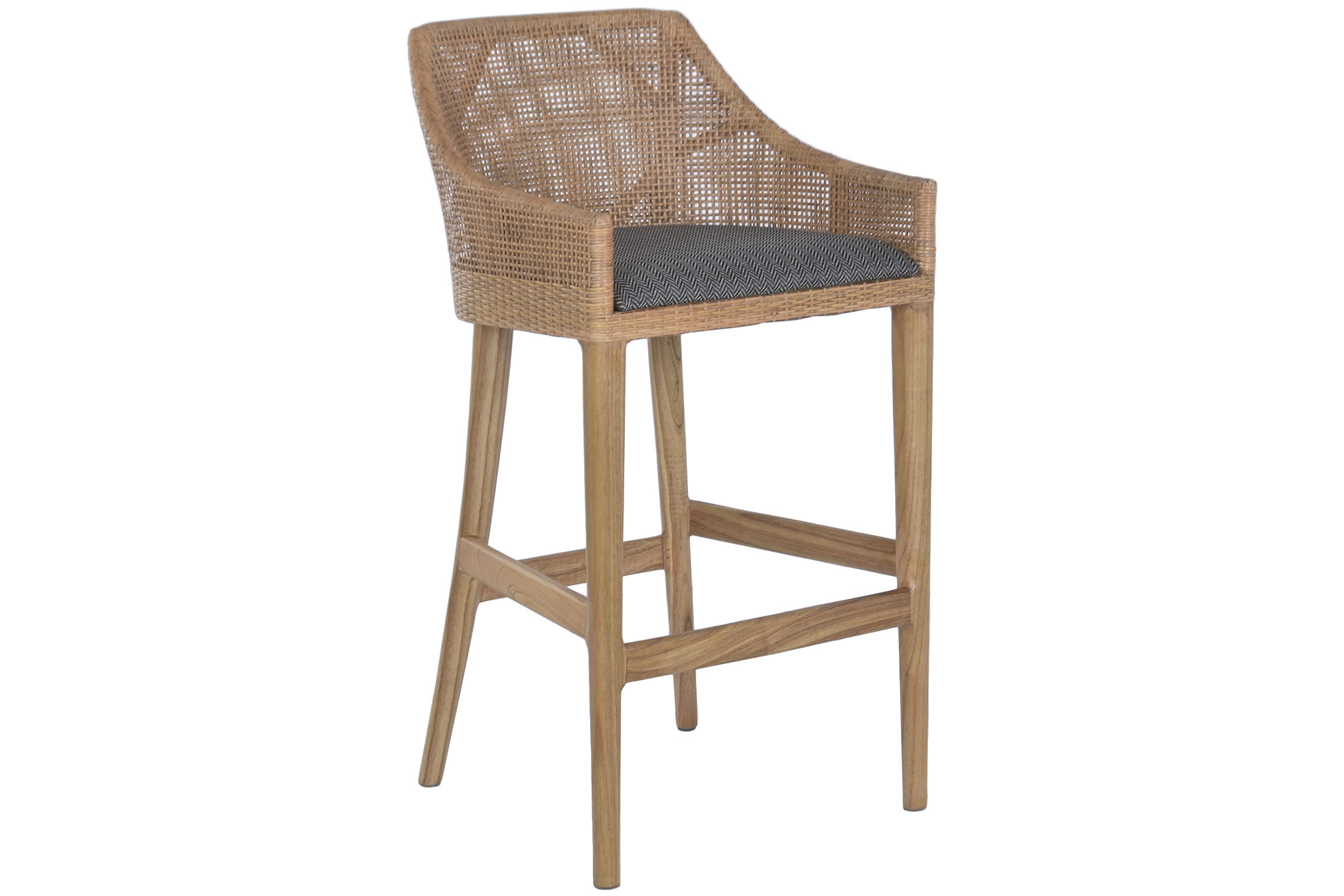 TABURETE MINDI RATAN 53X52X100 GRIS