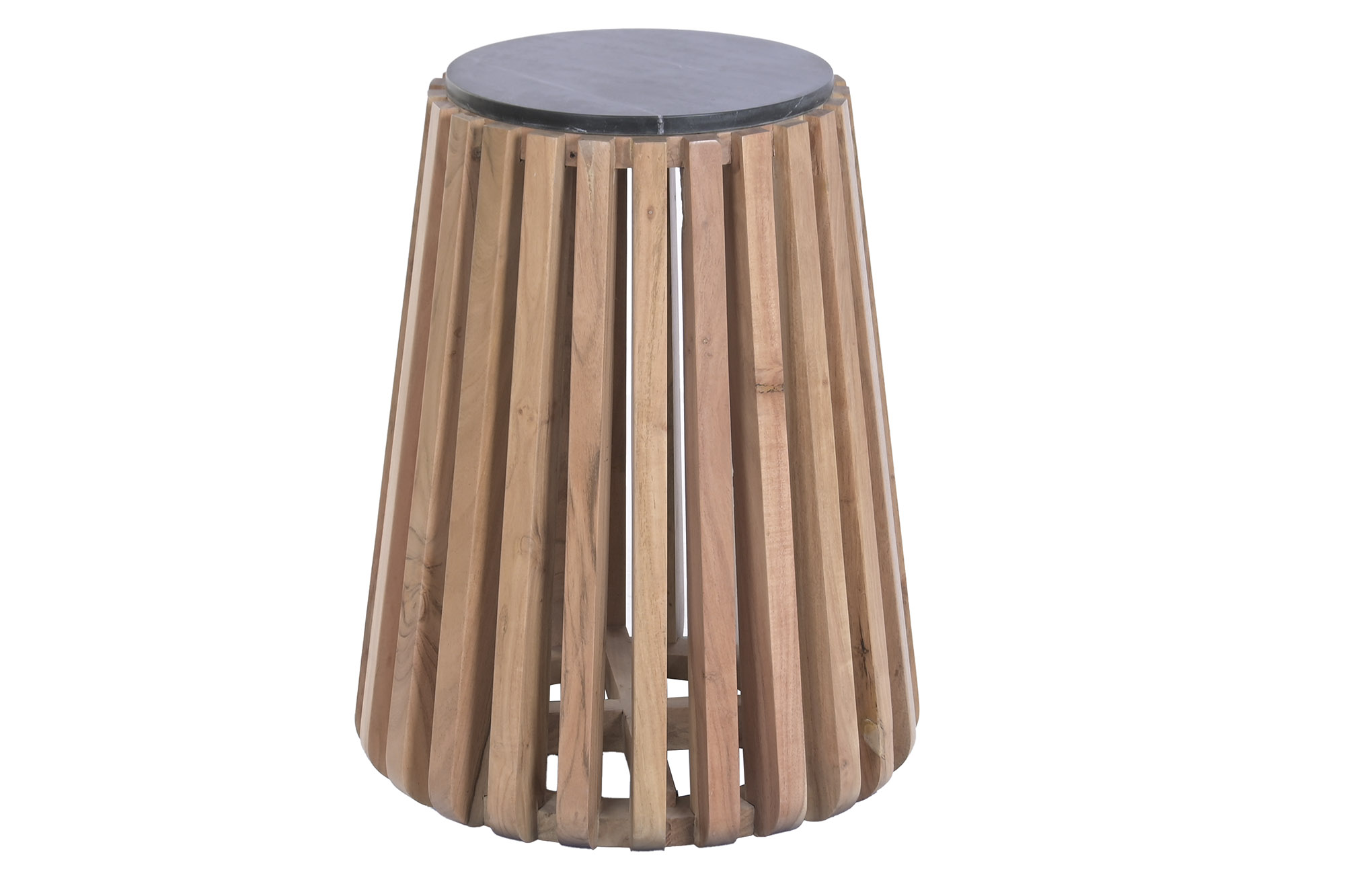 MESITA AUXILIAR MARMOL MANGO 47X47X58 NEGRO