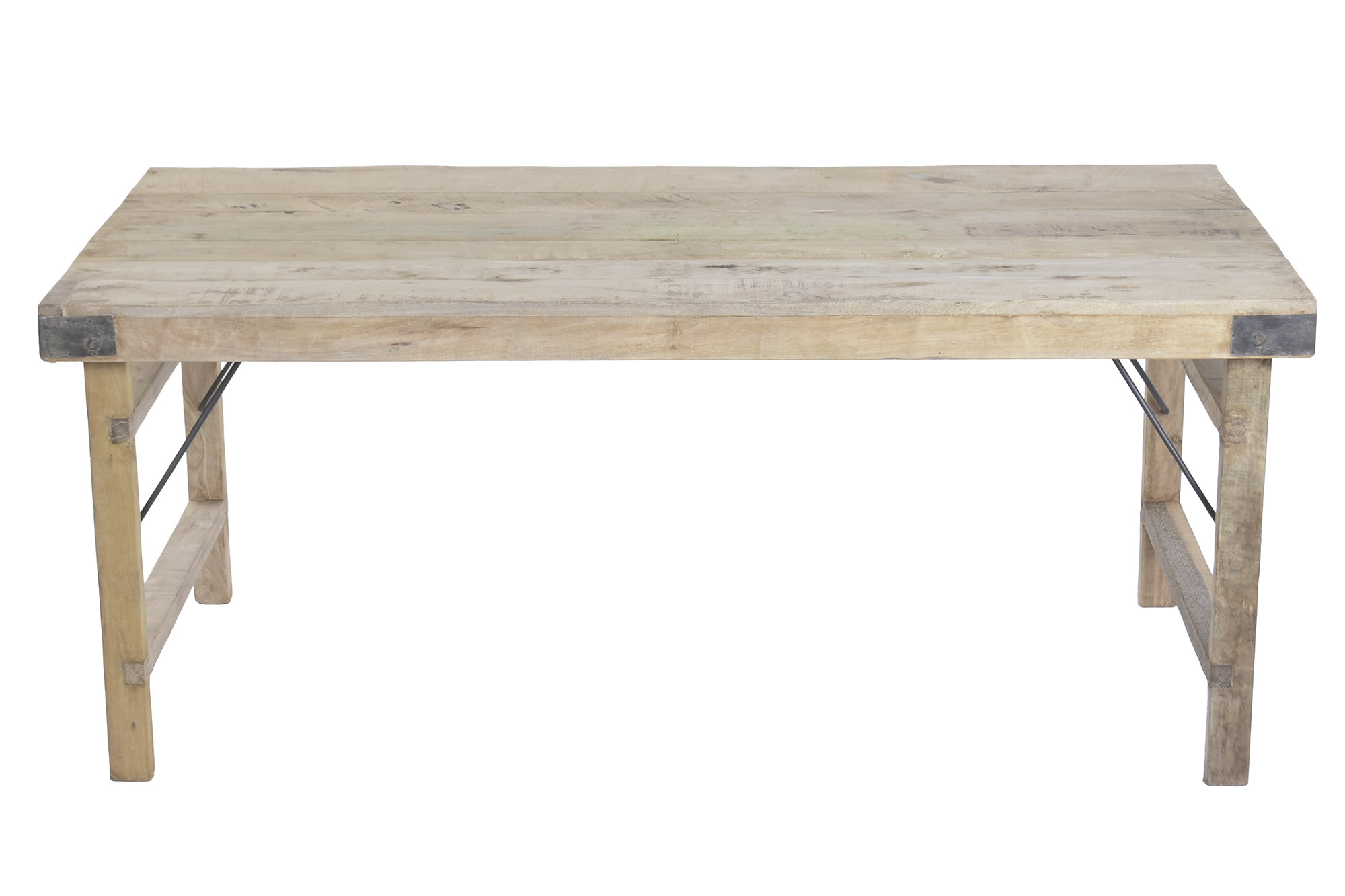 MESA COMEDOR PLEGABLE MADERA RECICLADA 180X90X76