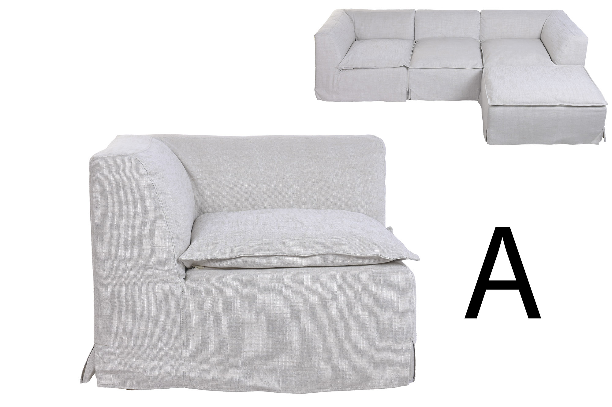 SOFA LINO POLIESTER 100X100X74 MODULAR