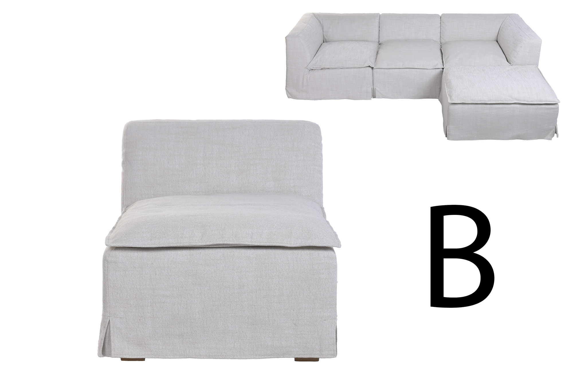 SOFA LINO POLIESTER 75X100X74 MODULAR