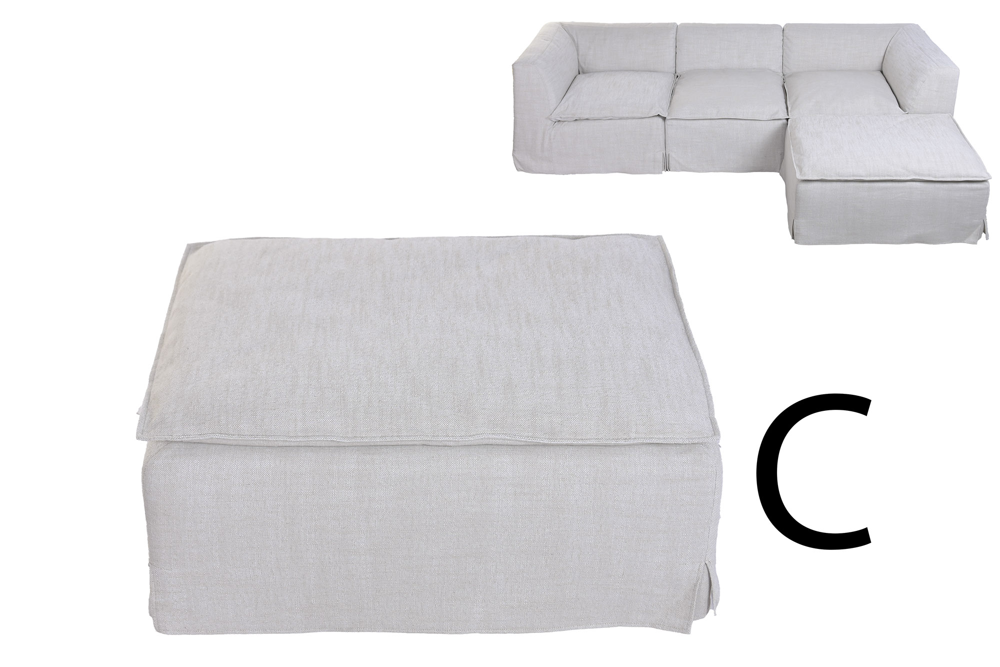 SOFA LINO POLIESTER 98X75X50 MODULAR