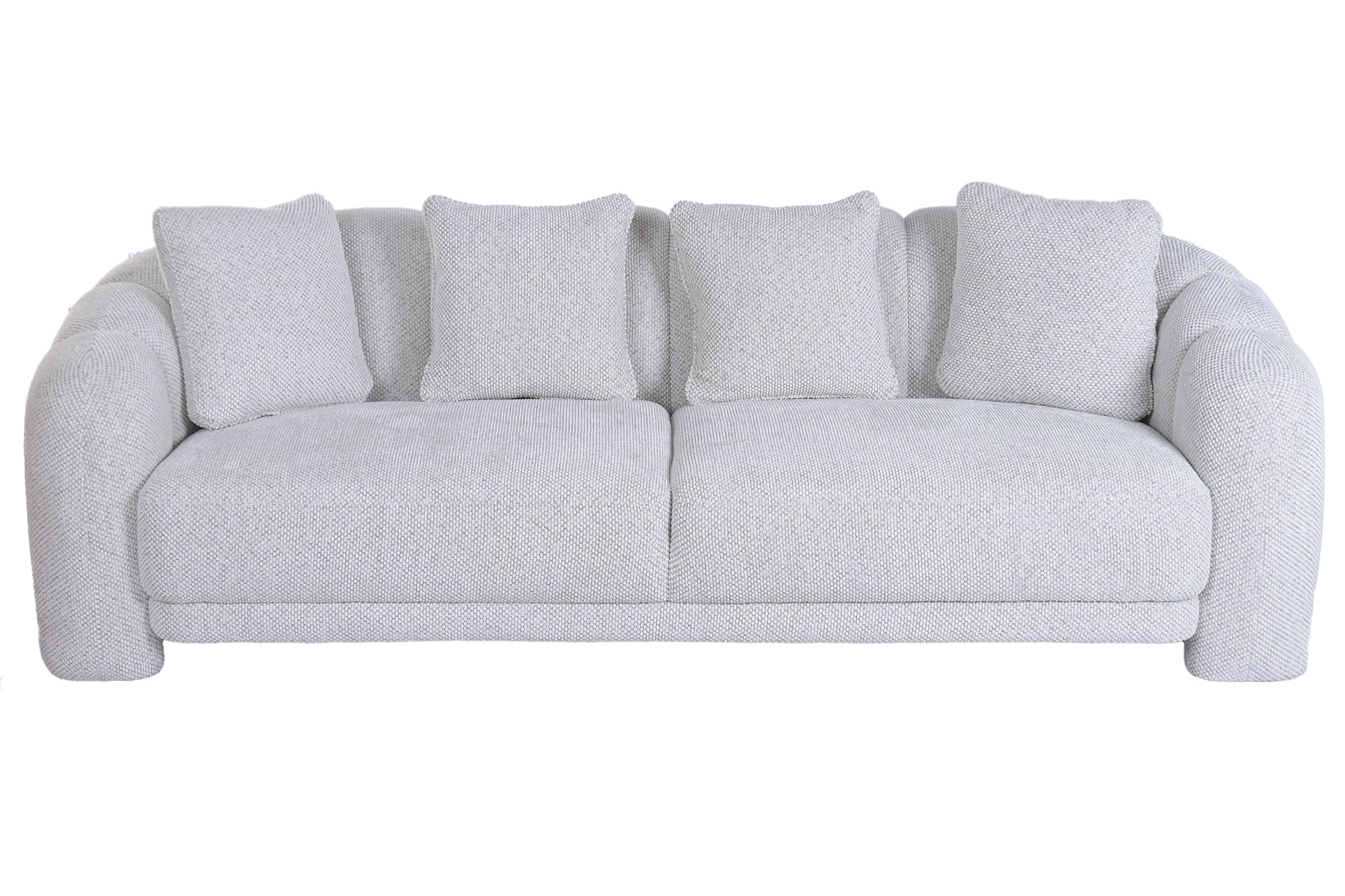 SOFA POLIESTER MDF 238X103,5X75 CREMA