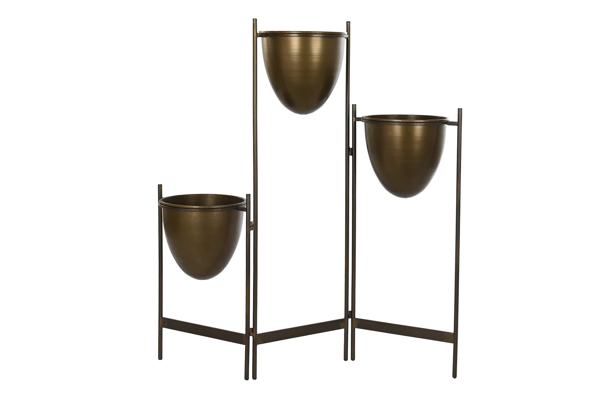 MACETERO METAL 35X26,5X105 COBRIZO
