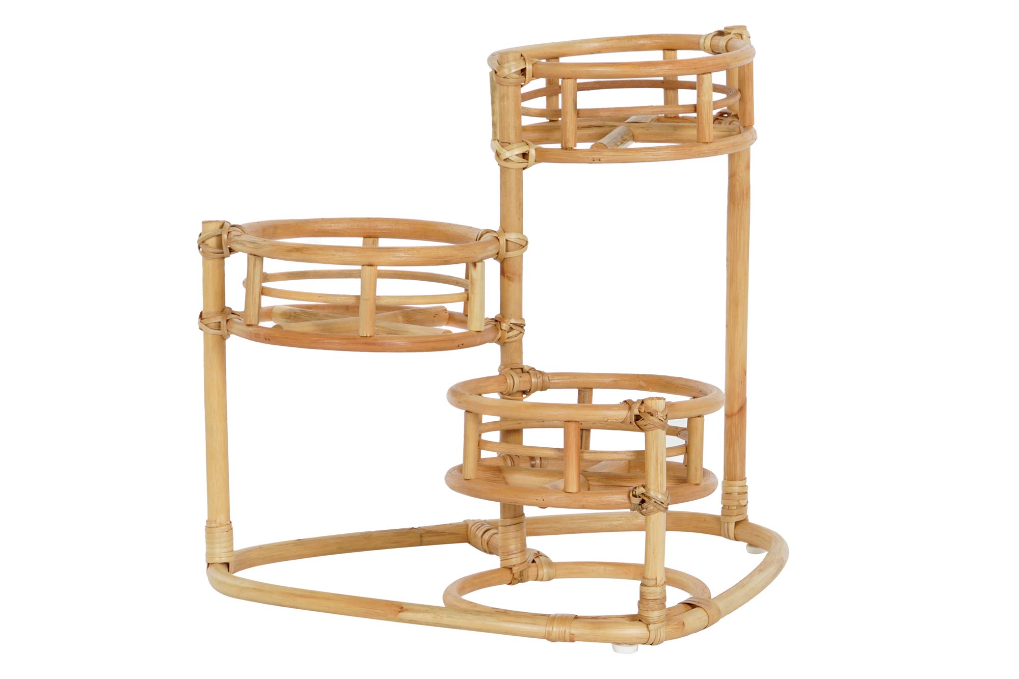 MACETERO RATAN 48X28X45 3 MACETAS NATURAL