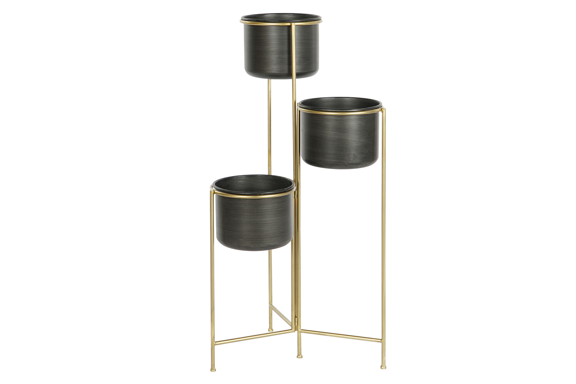 MACETERO METAL 30X21X80 DORADO