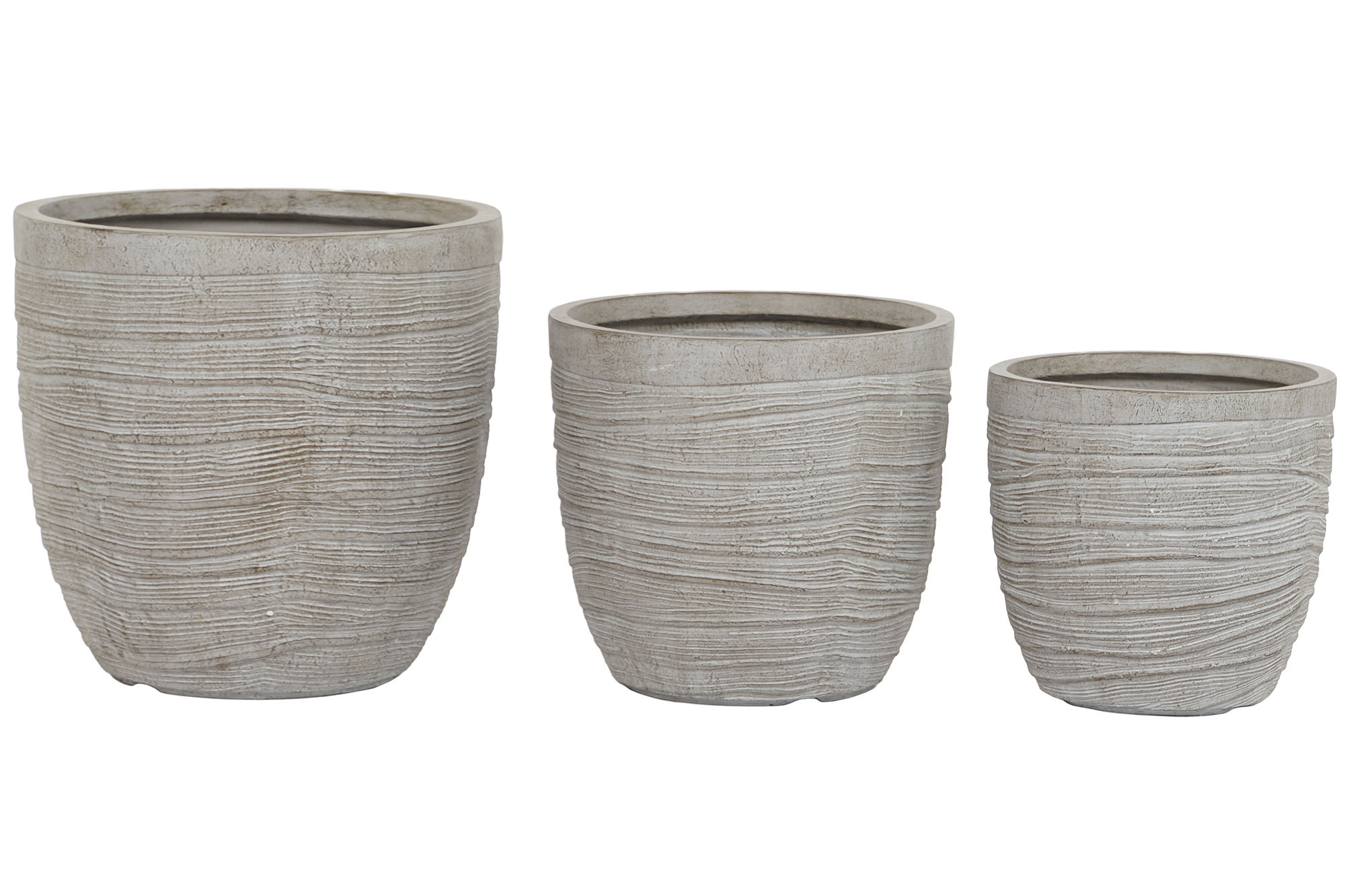 MACETA SET 3 MAGNESIA FIBRA VIDRIO 45X45X43,5 -20ê