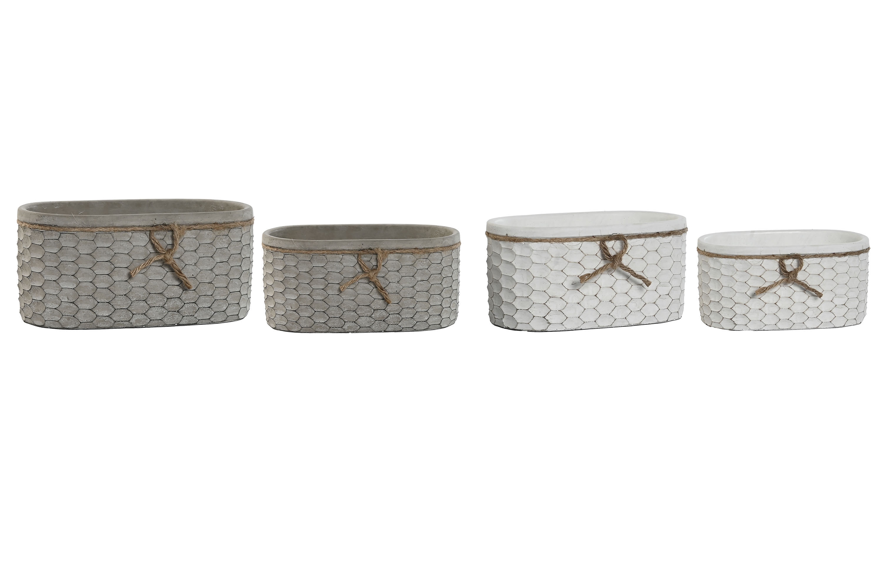 MACETERO SET 2 CEMENTO 23X13X11 PANEL ABEJA 2 SURT