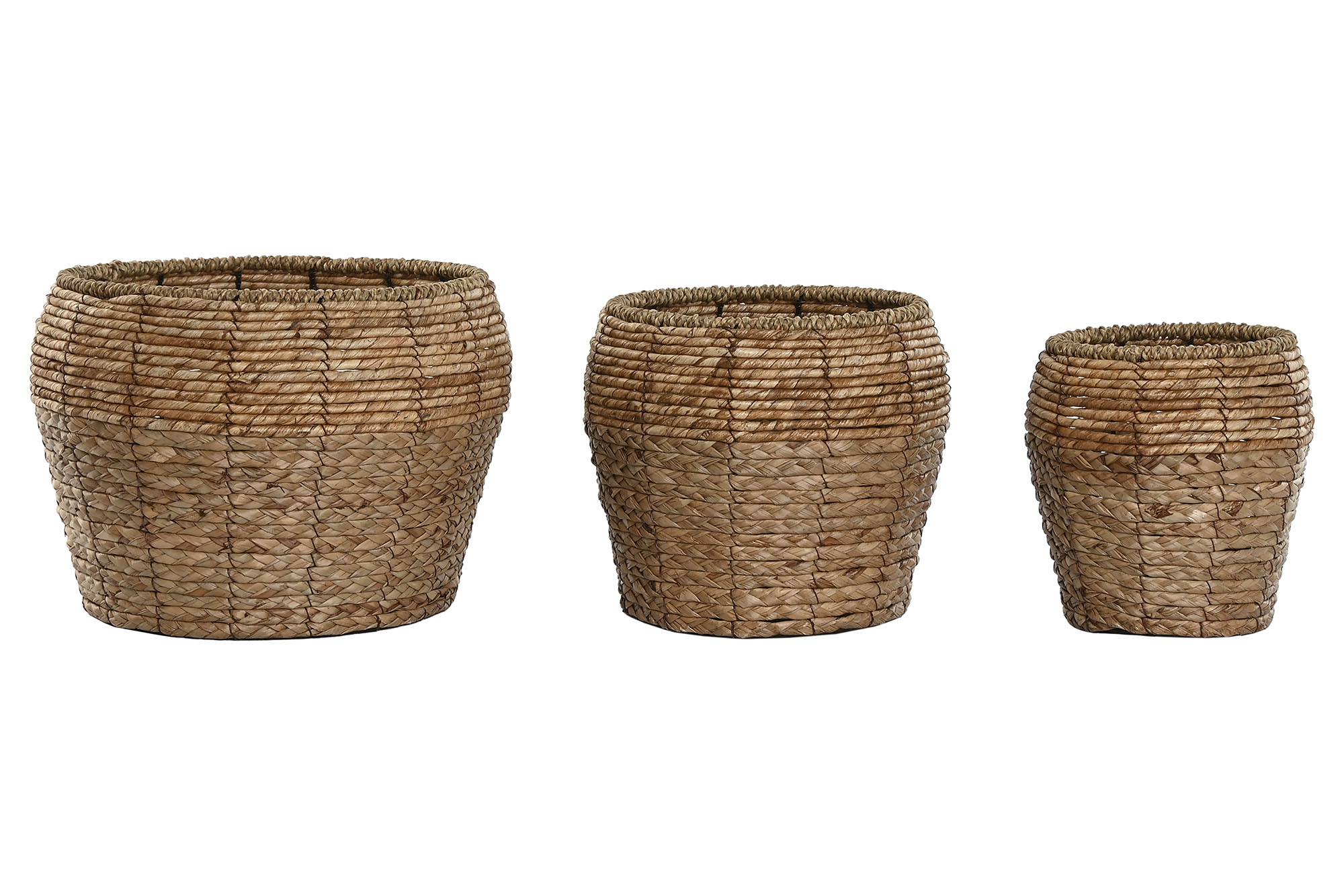 MACETERO SET 3 FIBRA METAL 35X35X25 NATURAL