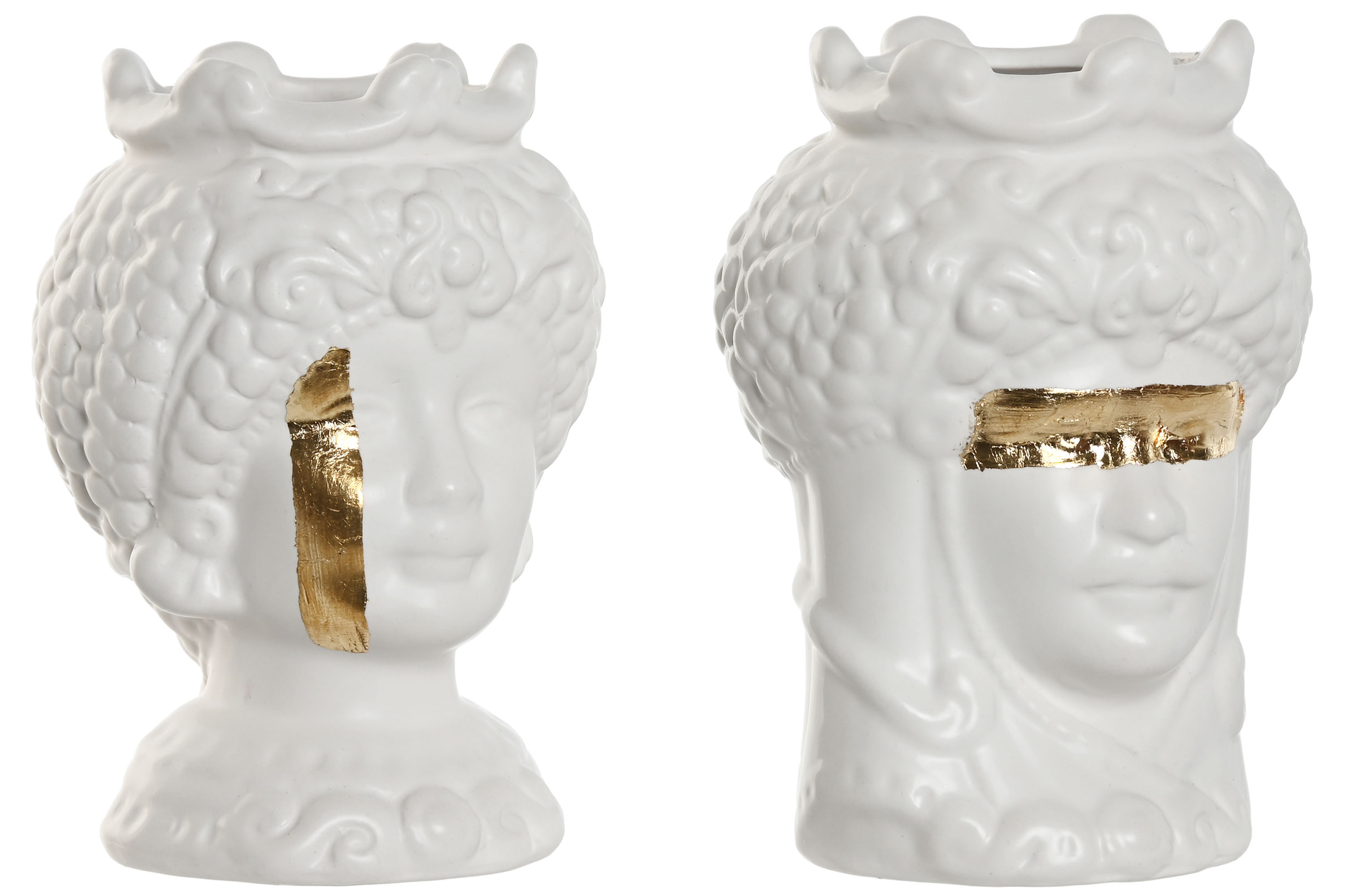 MACETERO PORCELANA 10X10X14 CABEZA SICILIANA 2 SUR