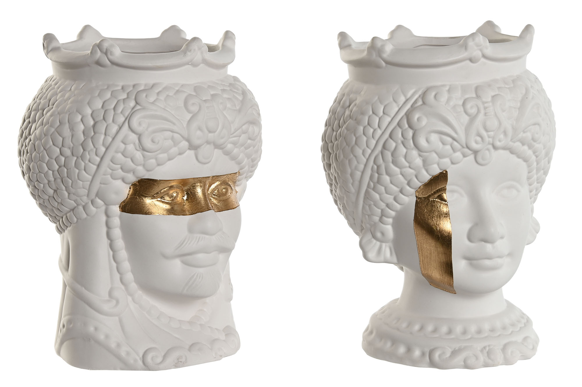 MACETERO PORCELANA 15X15X26,5 CABEZA SICILIANA 2 S