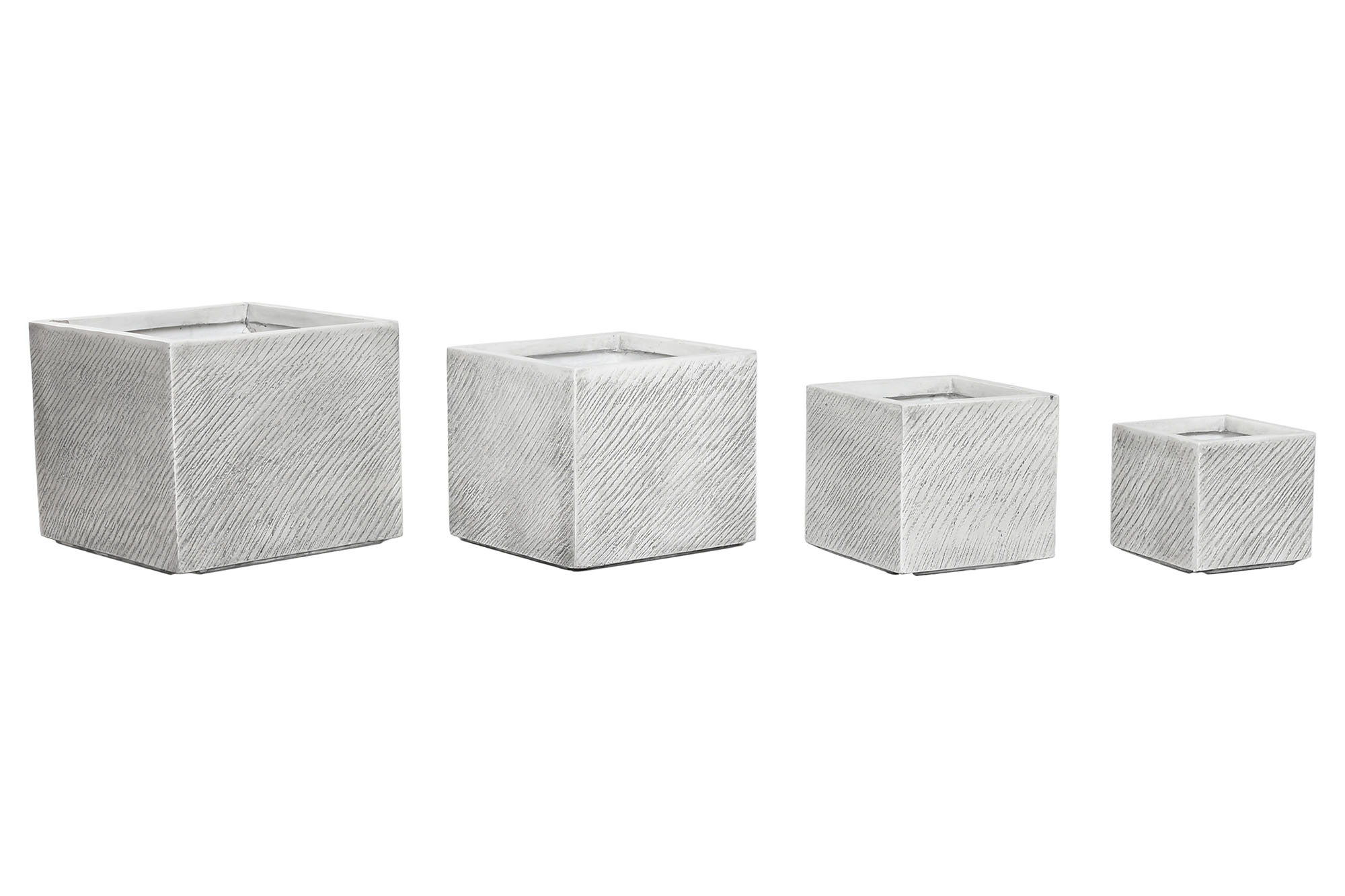 MACETERO SET 4 MAGNESIA 37X37X31,5 GRIS