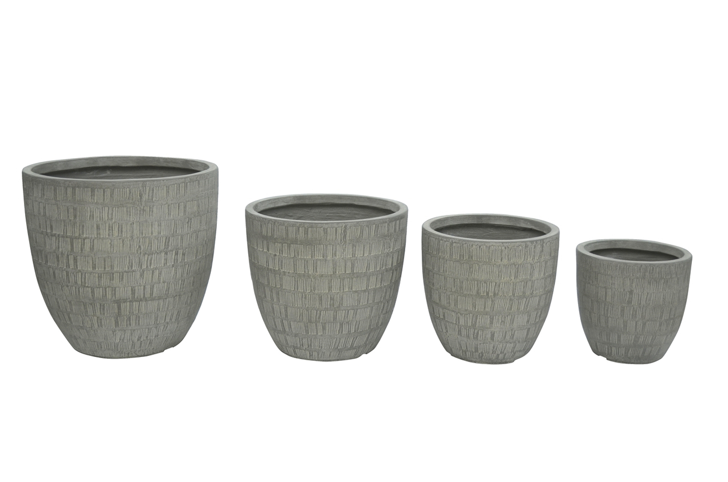MACETERO SET 4 MAGNESIA 44X44X43 GRIS