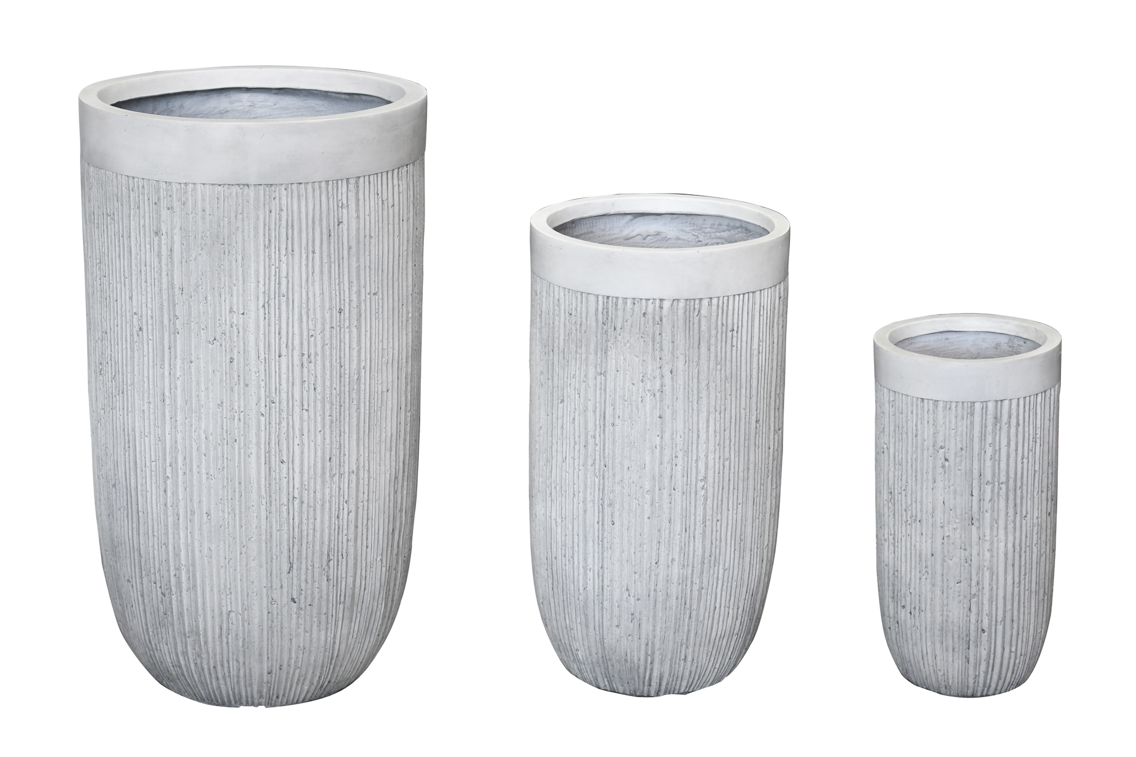 MACETERO SET 3 MAGNESIA 44X44X79 CRUDO