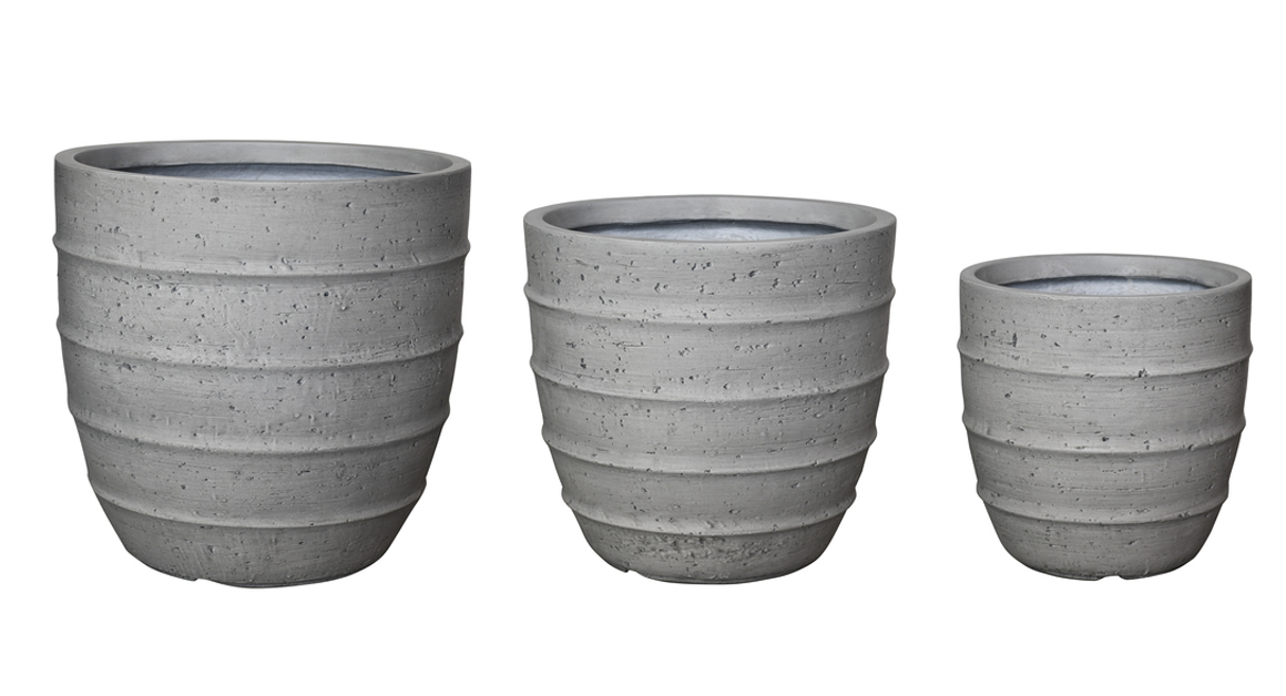 MACETERO SET 3 MAGNESIA 44,5X44,5X43,5 GRIS