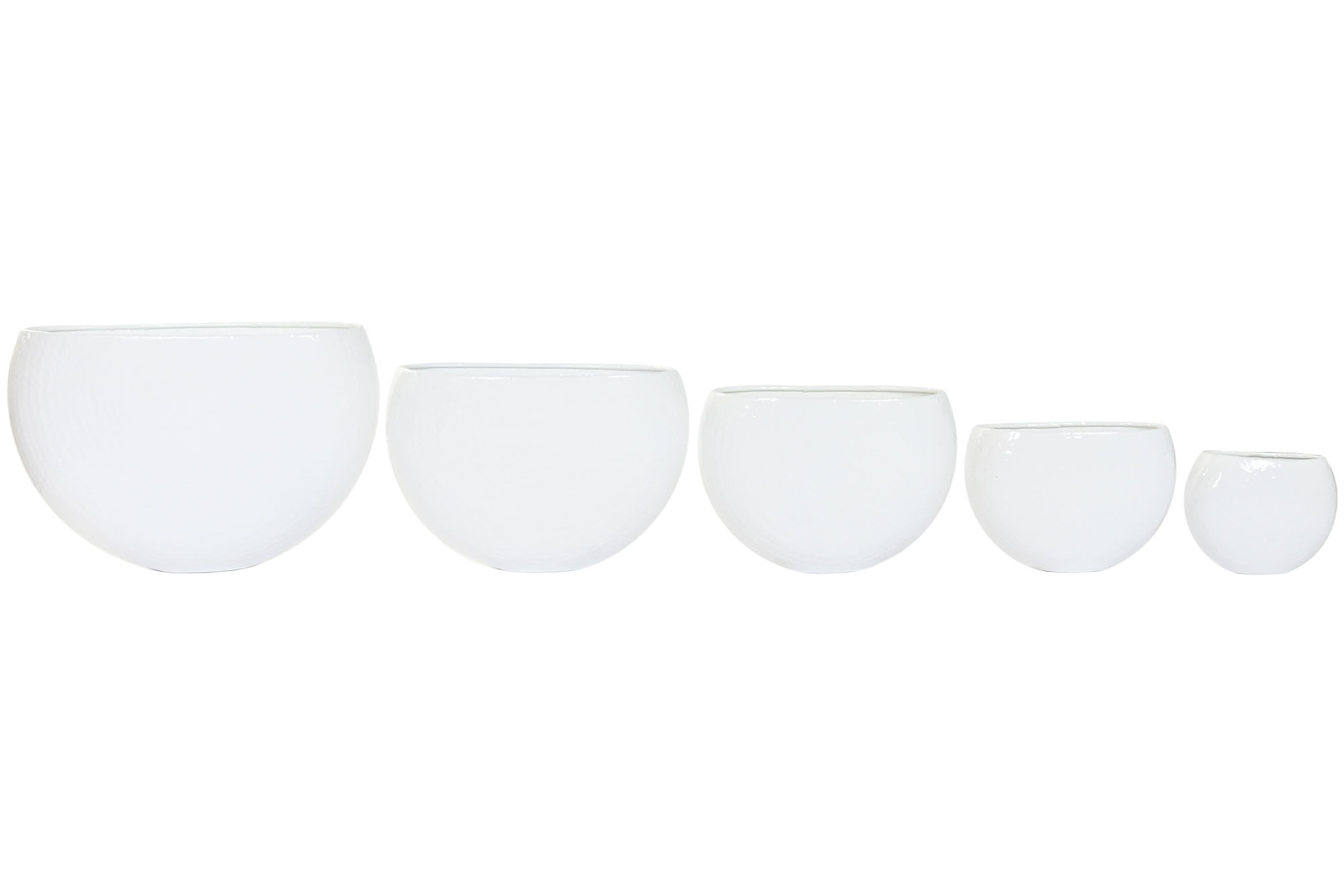 MACETERO SET 5 ALUMINIO 54X24X36 BLANCO
