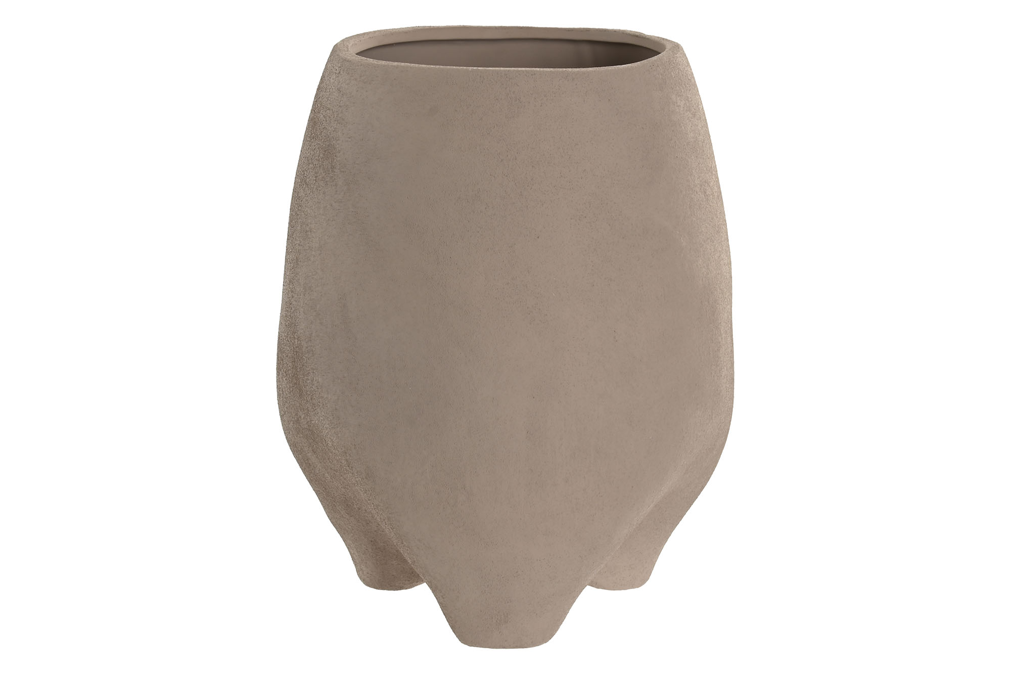 MACETERO CERAMICA 23X23X31 MARRON CLARO