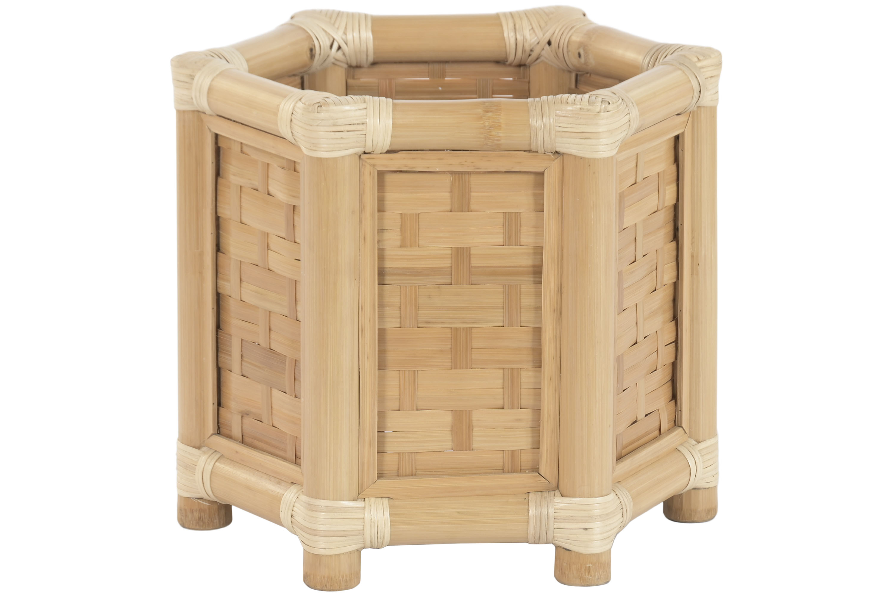 MACETERO BAMBU RATAN 46X40X40 NATURAL