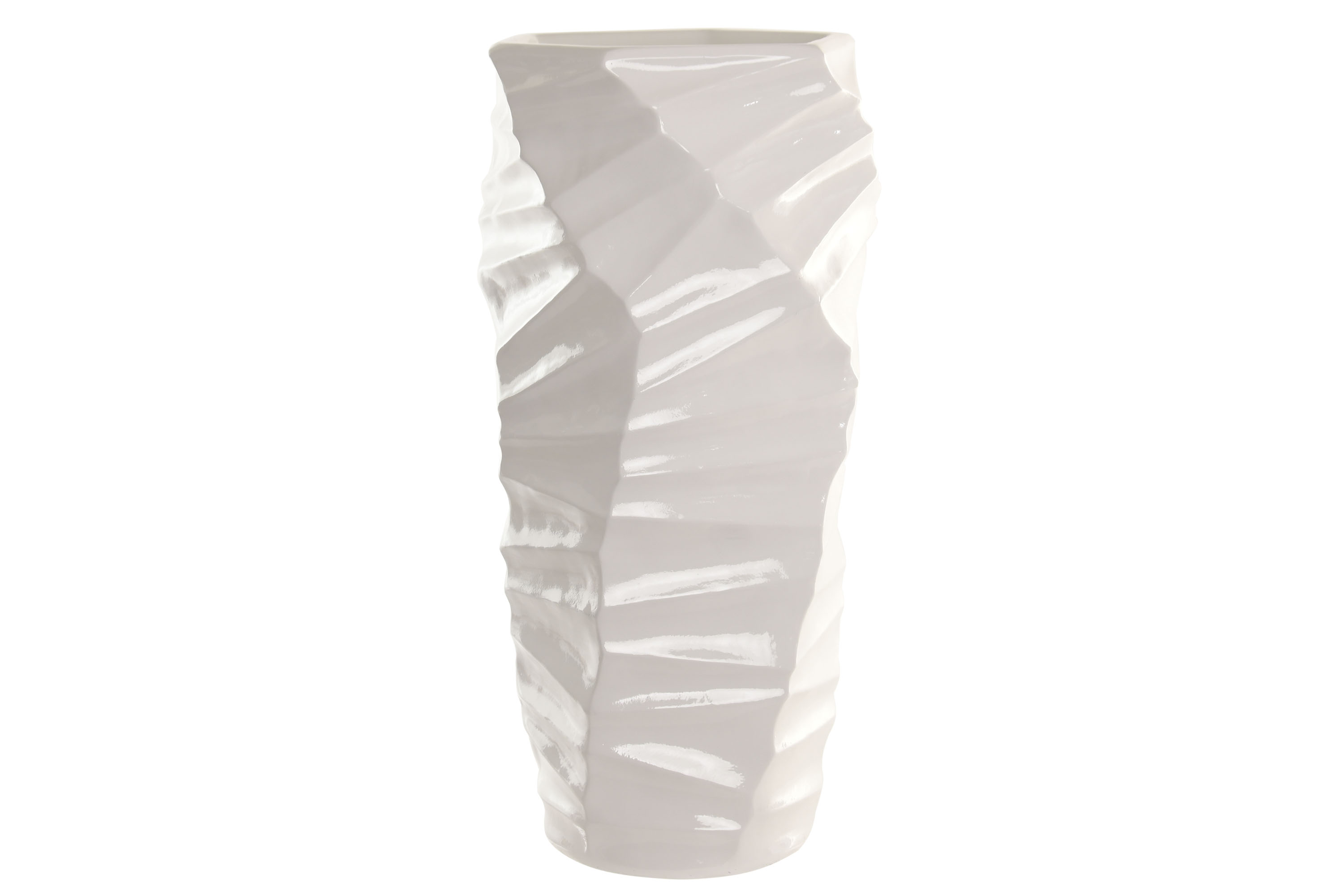 MACETERO FIBRA VIDRIO 35X35X71,5 BLANCO