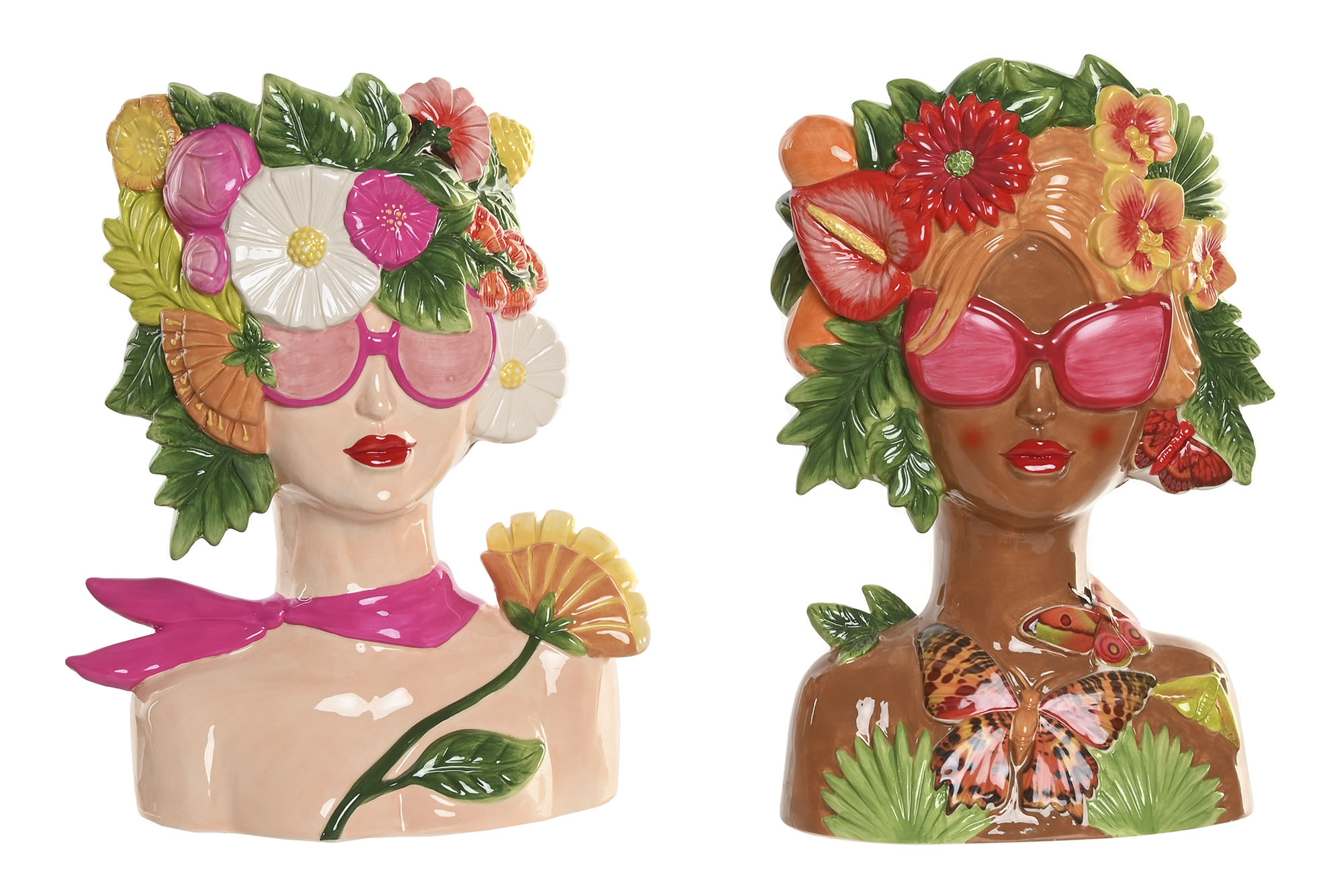 MACETERO CERAMICA 27X17X35 CHICA FRUTA 2 SURT.