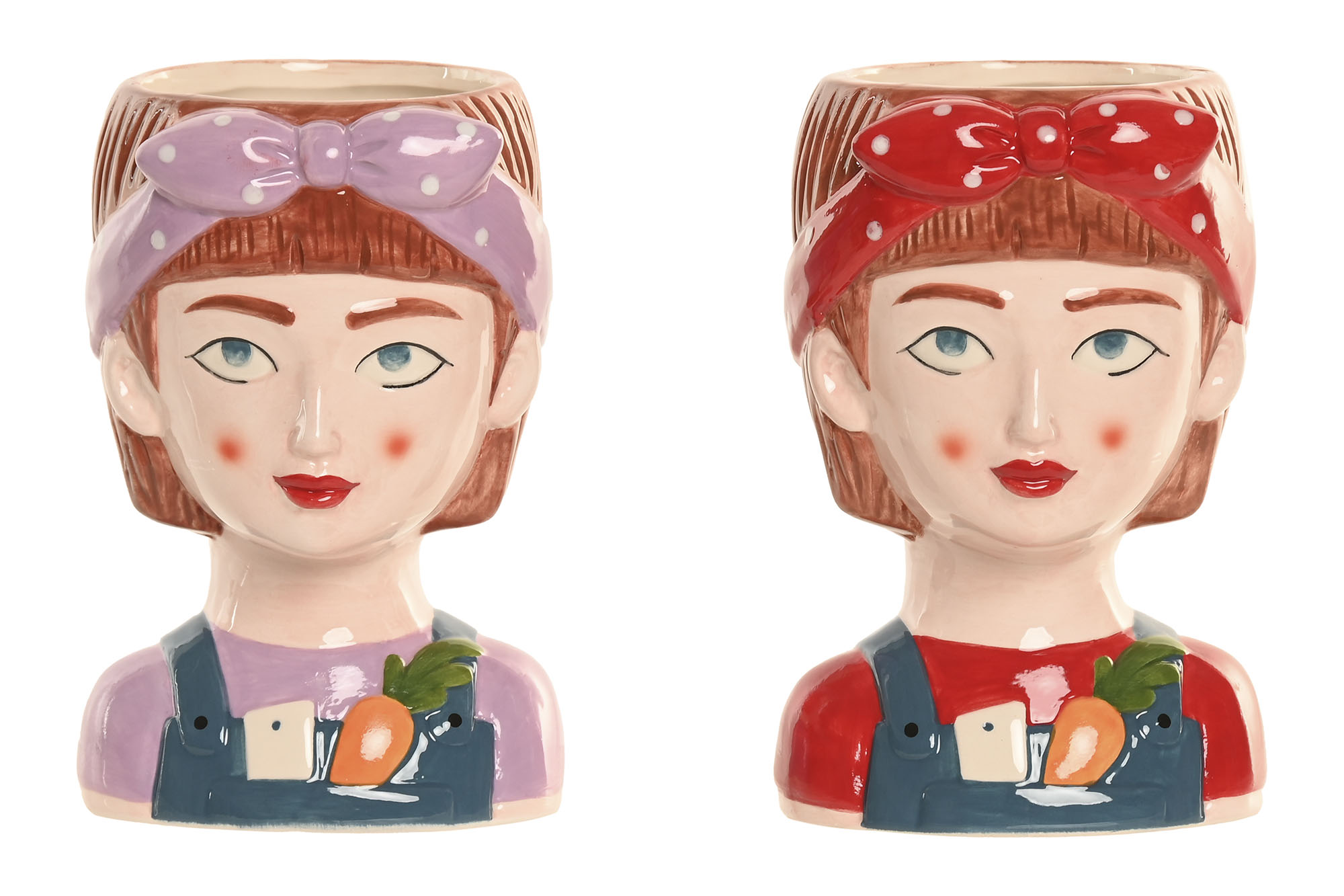 MACETERO CERAMICA 10X9X15 CHICA LAZO 2 SURT.