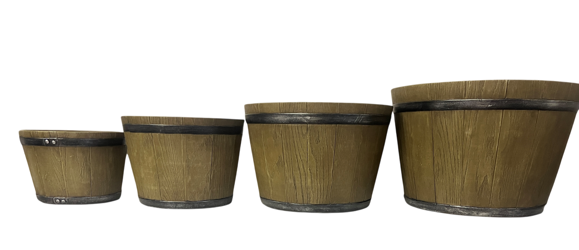 MACETERO SET 4 MAGNESIA 53X53X35,5 MARRON