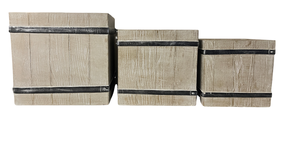 MACETERO SET 3 MAGNESIA 44X44X43 MARRON