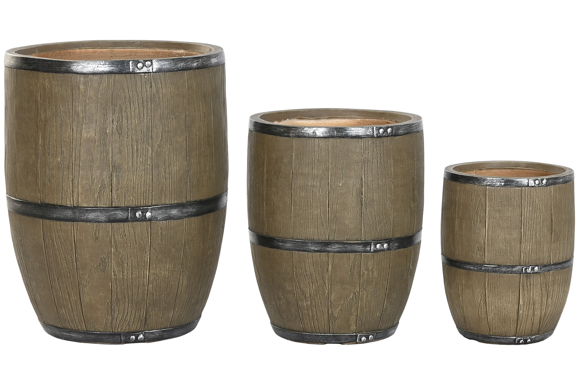 MACETERO SET 3 MAGNESIA 47X47X61 MARRON