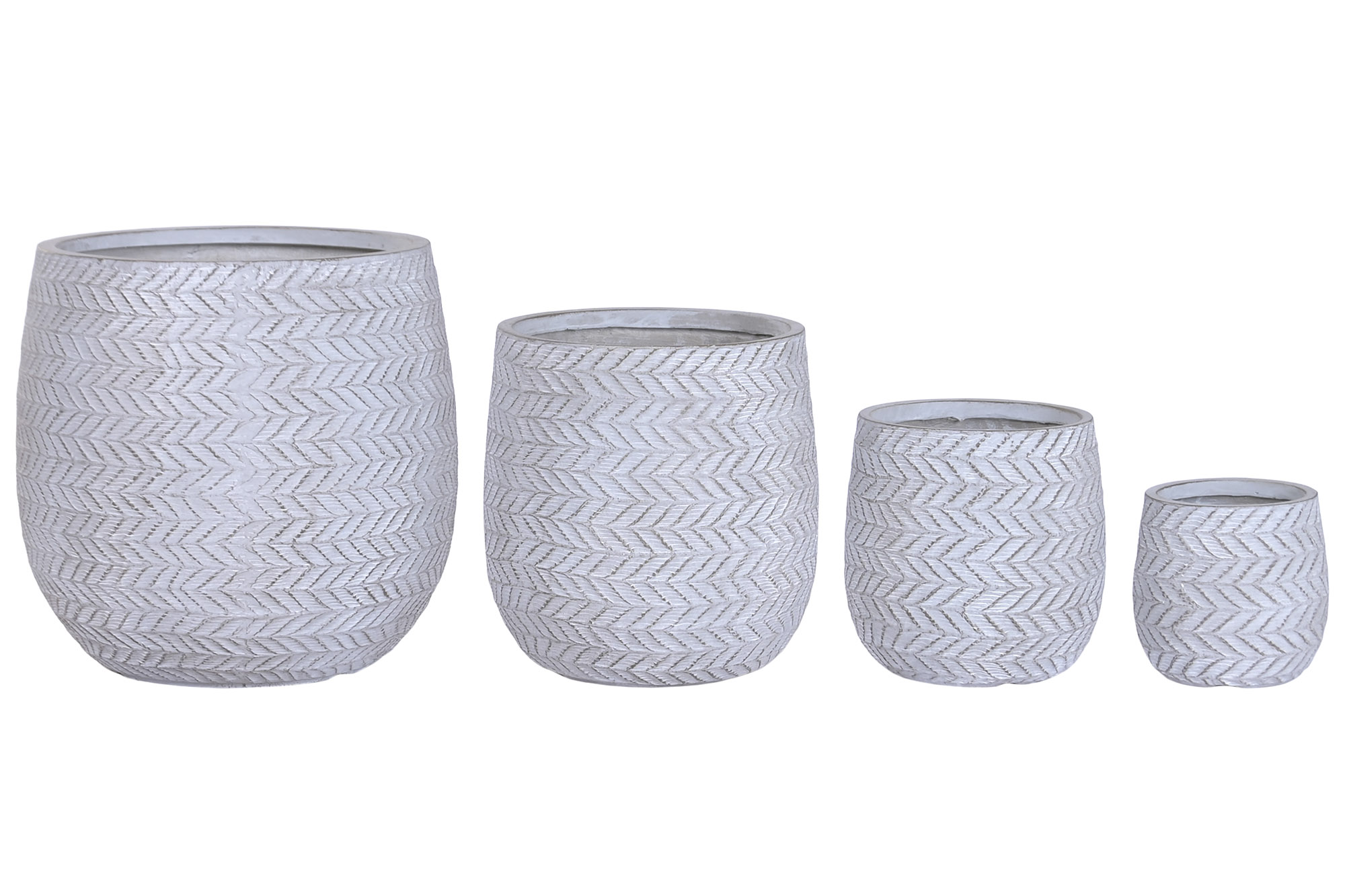 MACETERO SET 4 MAGNESIA FIBRA VIDRIO 50X50X54 GRIS