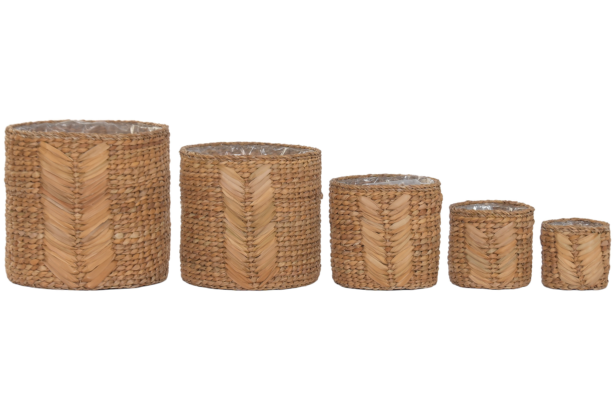 MACETERO SET 5 SEAGRASS 38X38X36 NATURAL