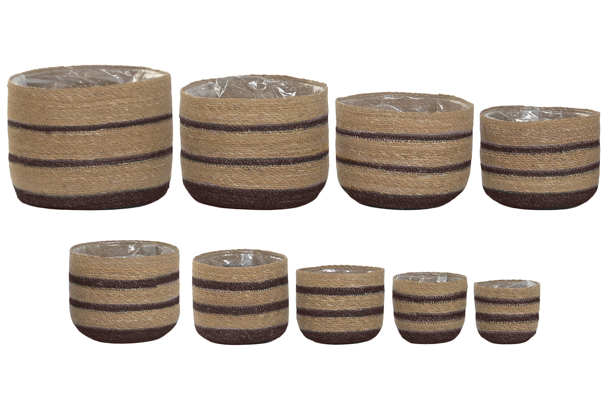 MACETERO SET 9 SEAGRASS 35X35X29 NATURAL