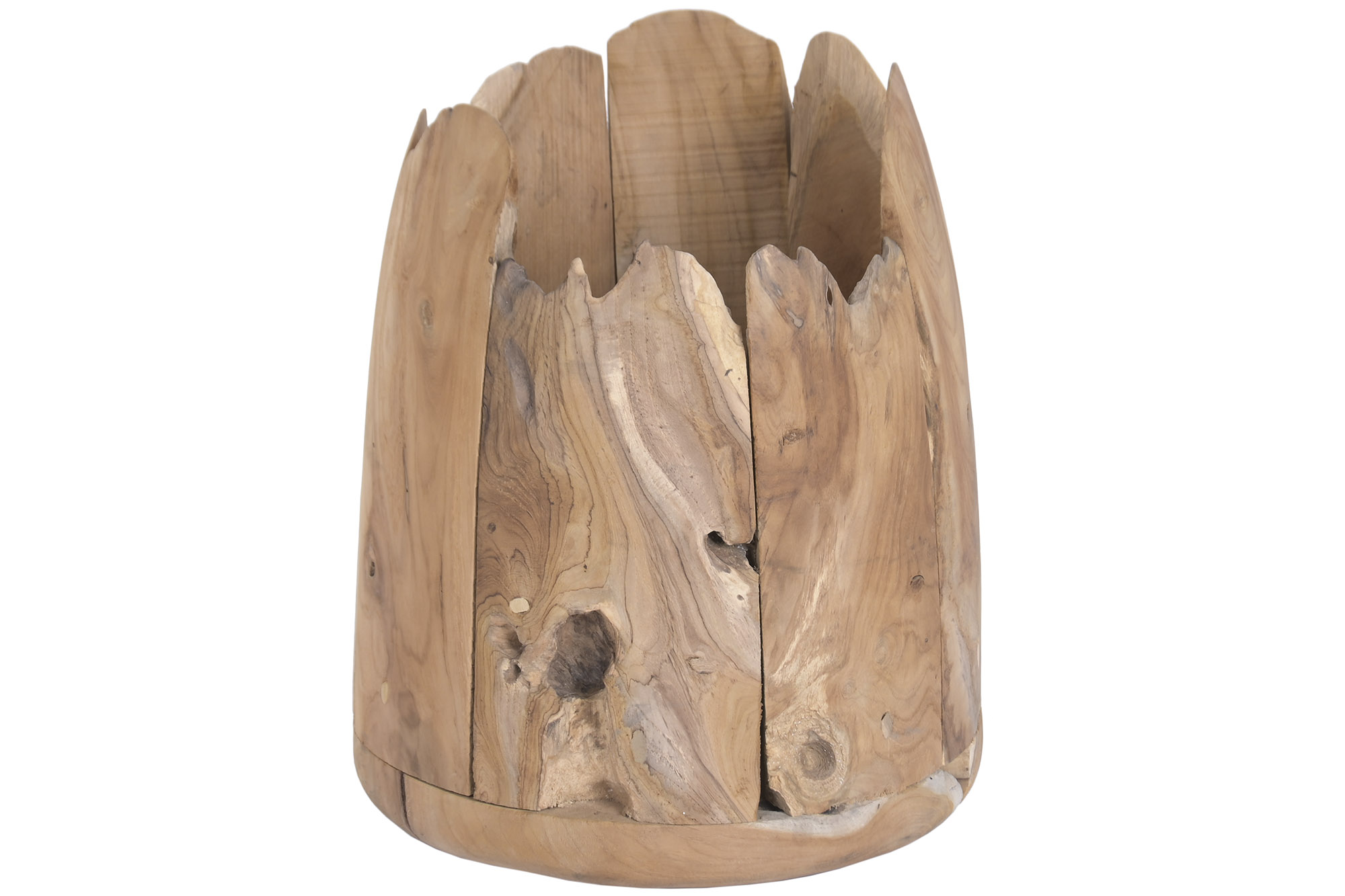 MACETERO RAIZ DE TECA RECICLADA 35X35X45 NATURAL