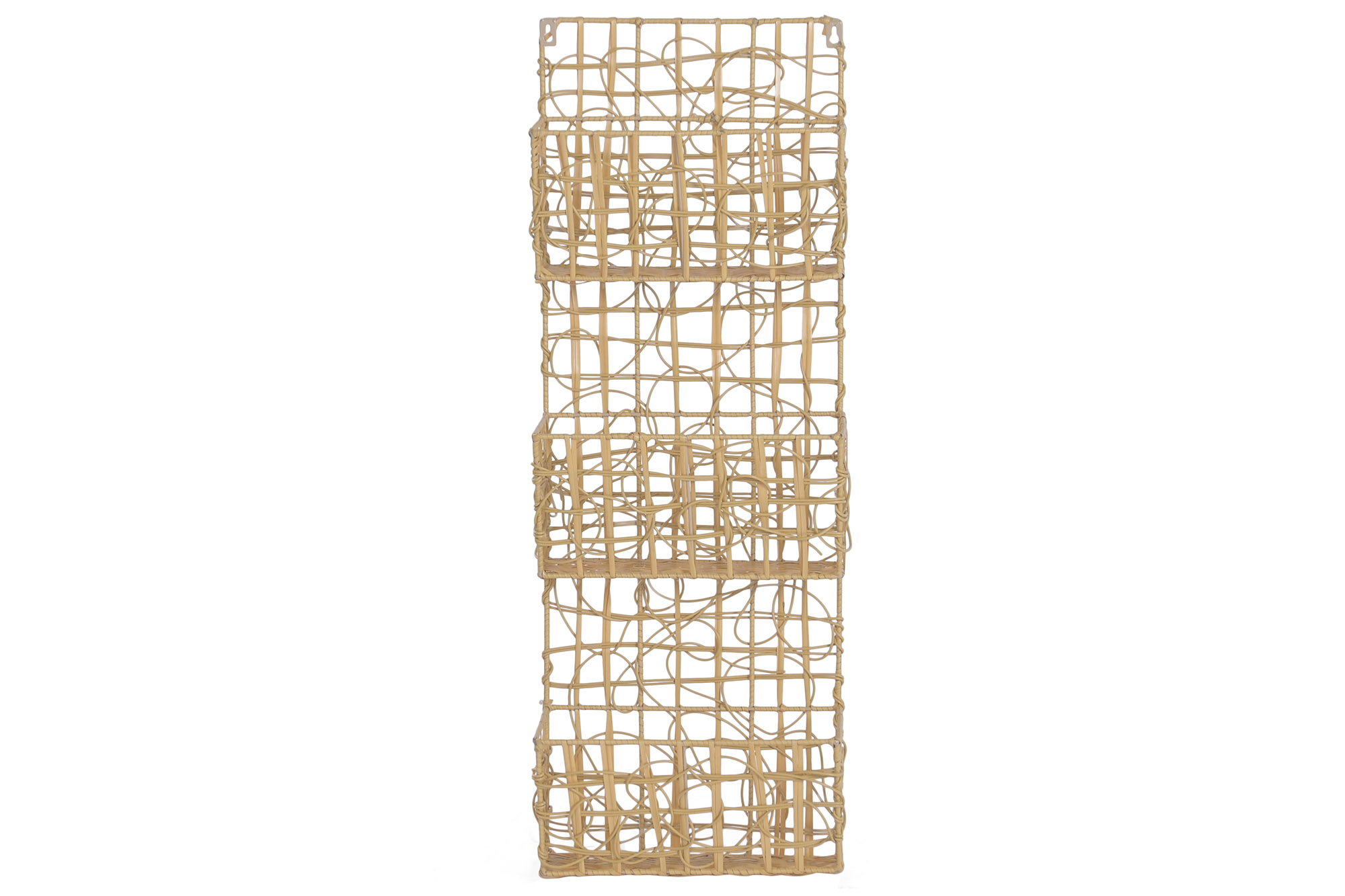 CESTA PARED METAL PE 31X15X86 3 CESTAS NATURAL