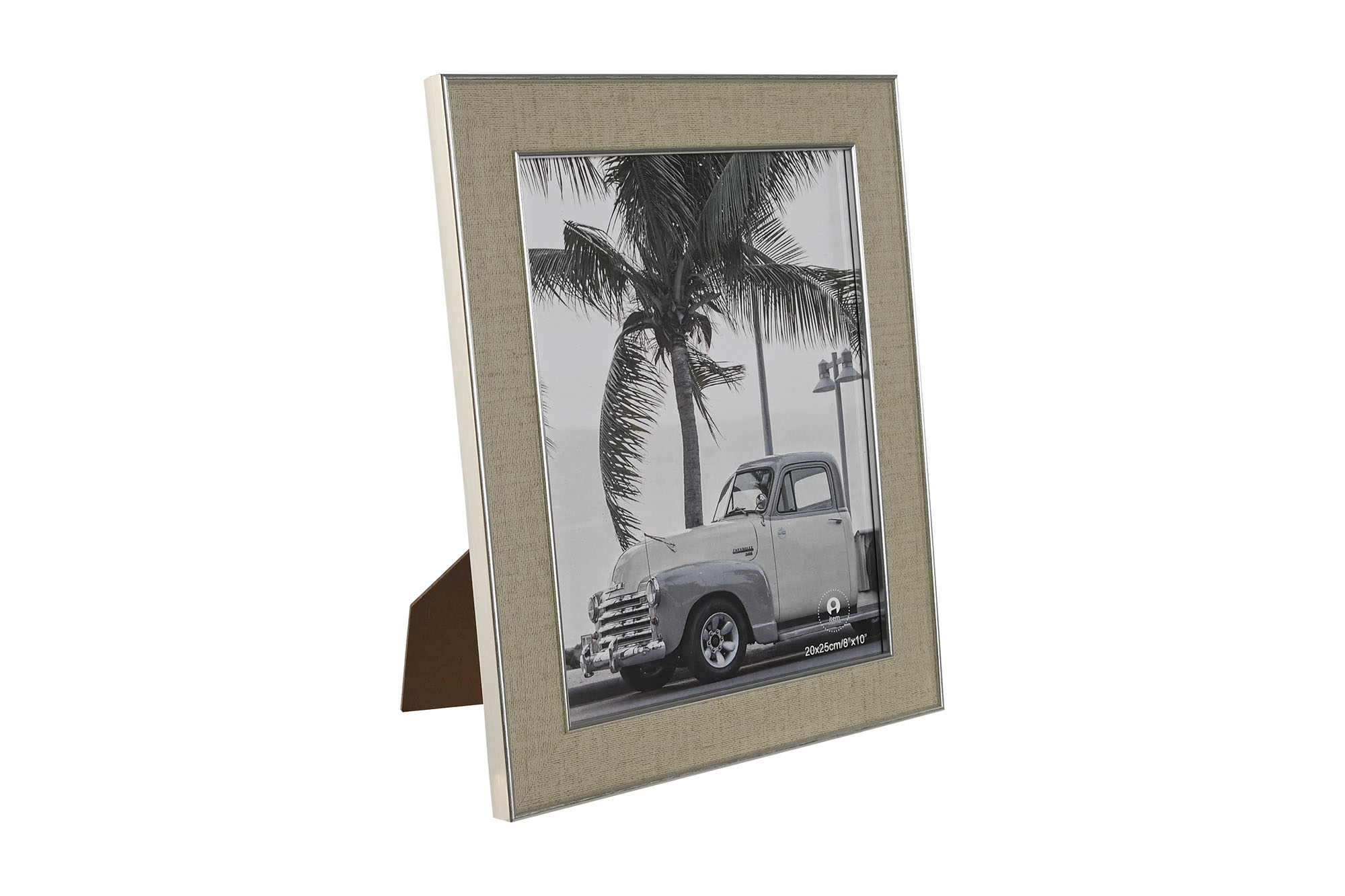 MARCO FOTO 20X25 PS CRISTAL 25,5X1,5X30,5 PLATEADO